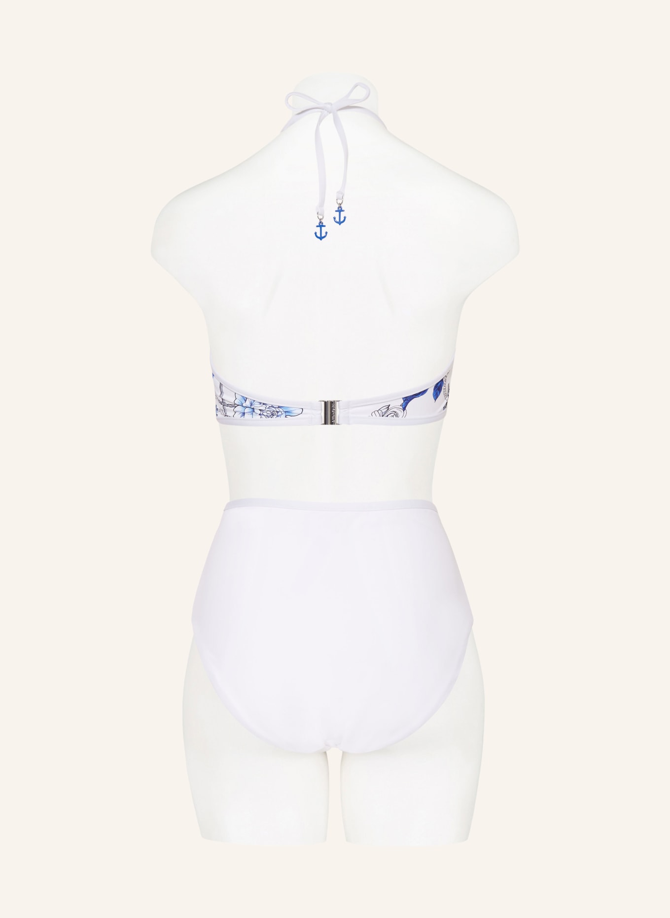 SEAFOLLY Bandeau bikini top AHOY, Color: WHITE/ LIGHT BLUE (Image 3)