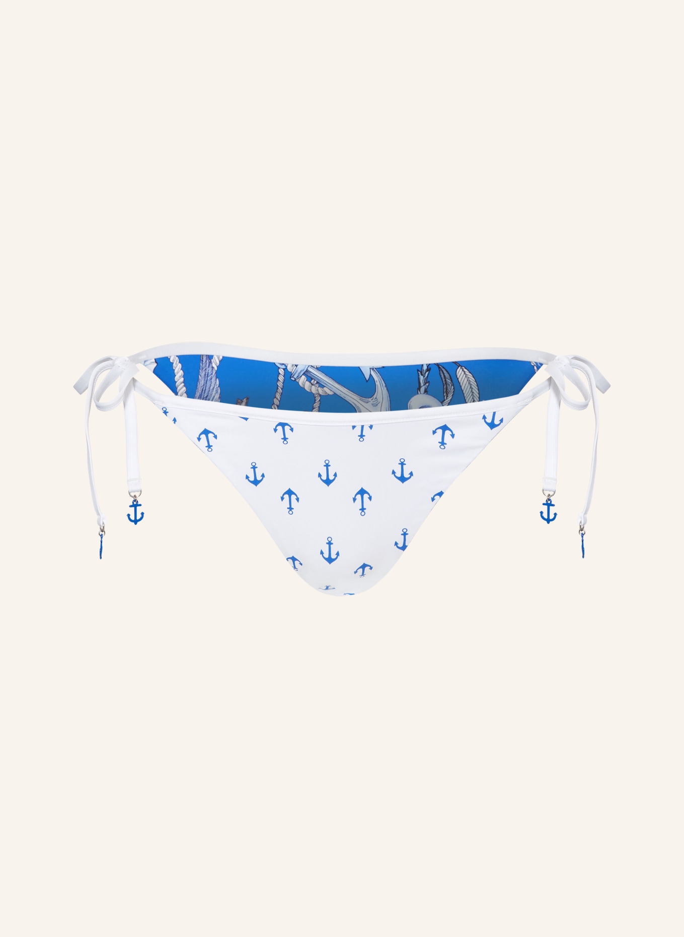SEAFOLLY Triangle bikini bottoms AHOY reversible, Color: WHITE/ BLUE (Image 1)
