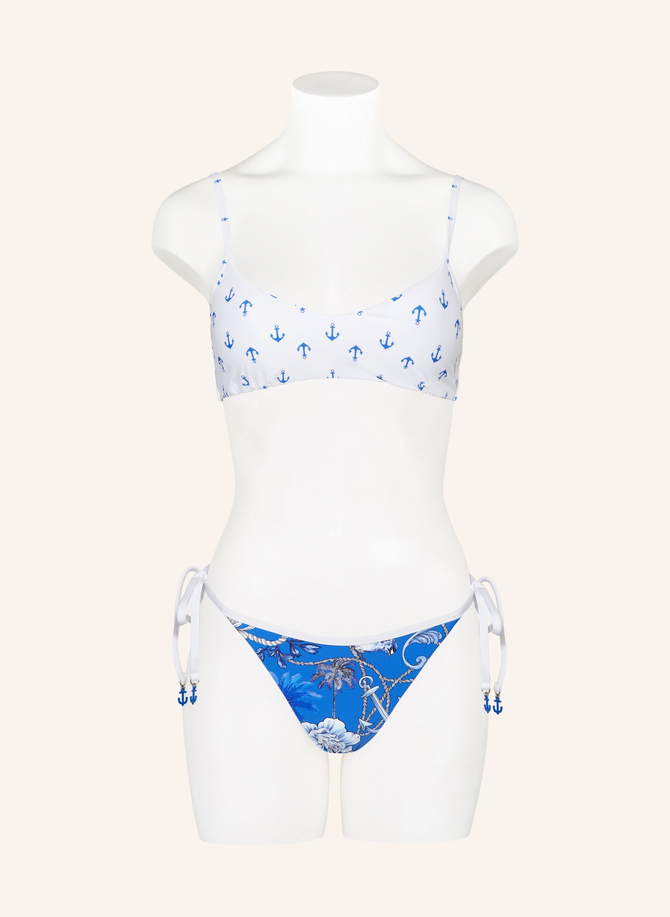 SEAFOLLY Triangle bikini bottoms AHOY reversible, Color: WHITE/ BLUE (Image 4)