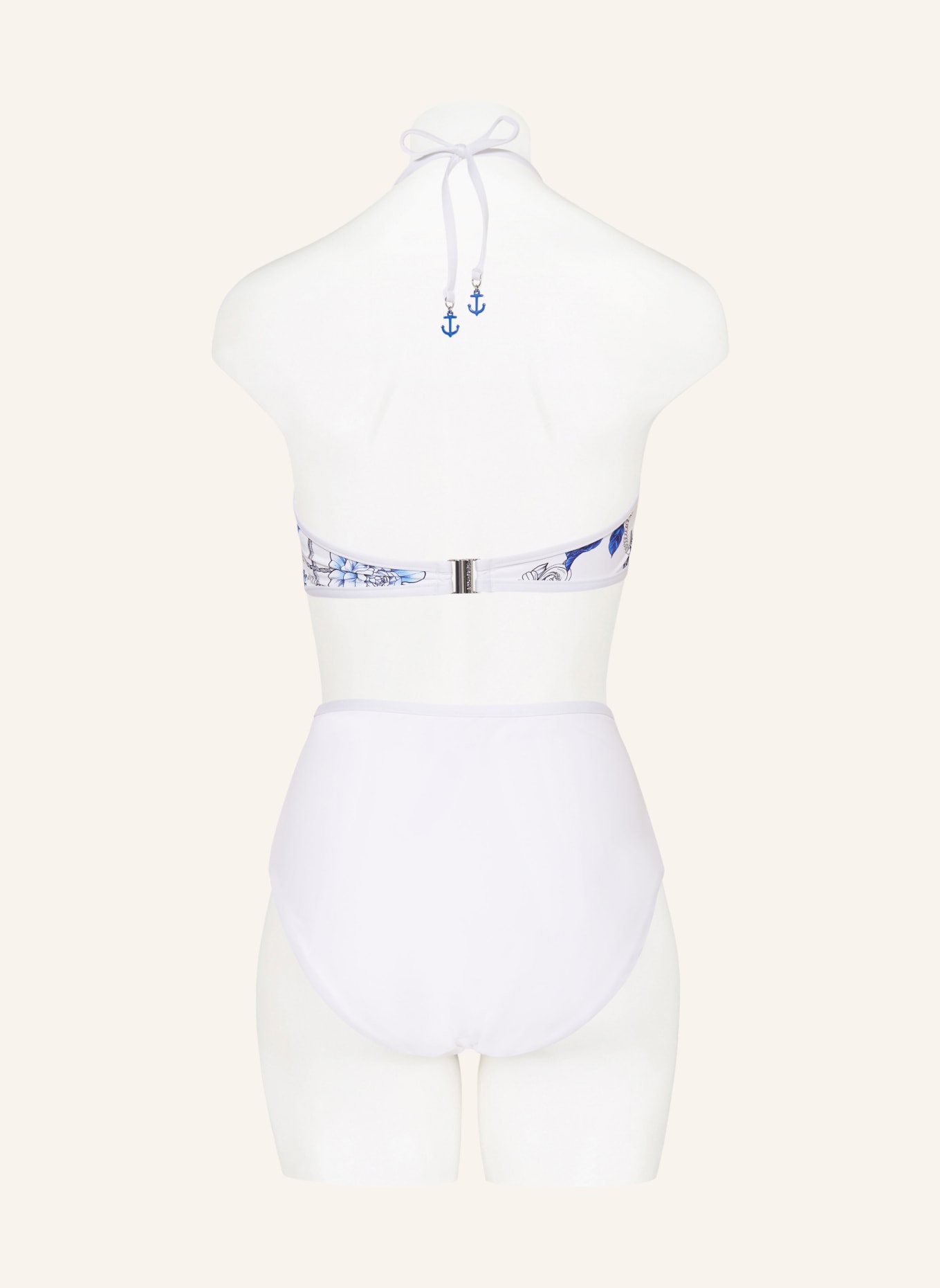 SEAFOLLY High-waist bikini bottoms AHOY, Color: WHITE/ LIGHT BLUE (Image 3)