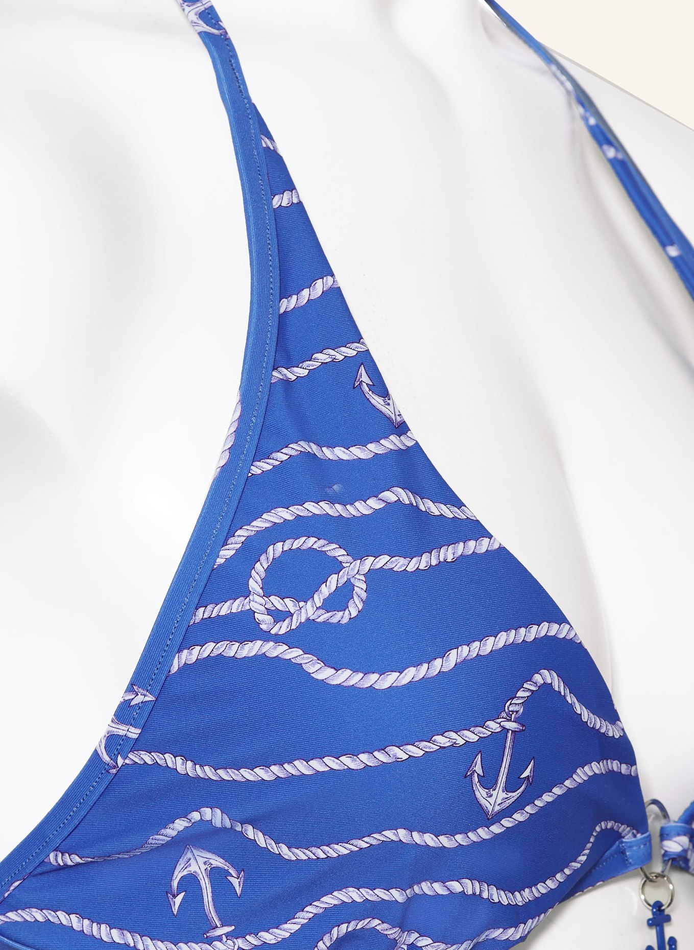 SEAFOLLY Triangle bikini top SETSAIL, Color: BLUE/ WHITE (Image 4)