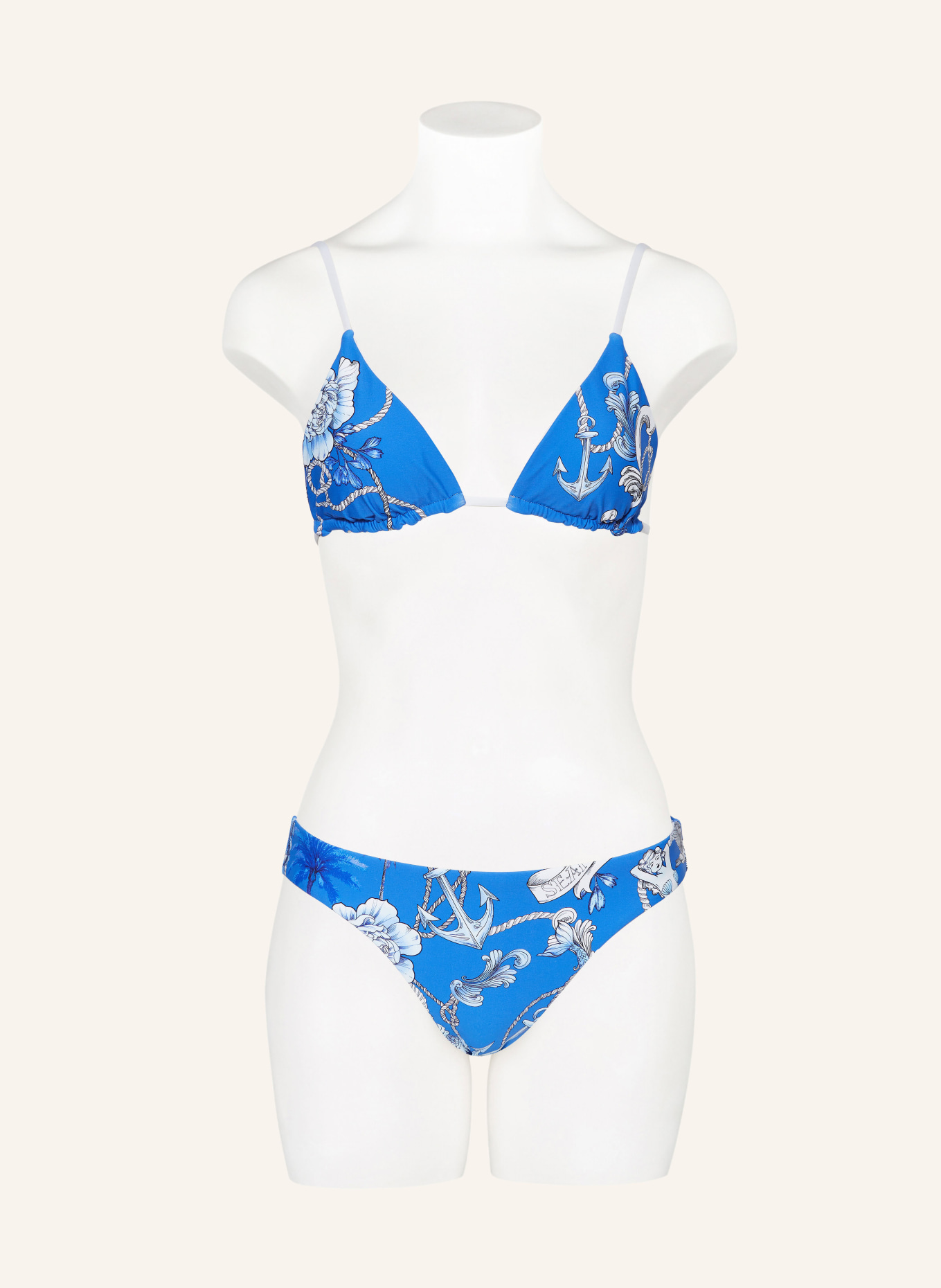 SEAFOLLY Triangel-Bikini-Top AHOY zum Wenden, Farbe: BLAU/ WEISS (Bild 2)
