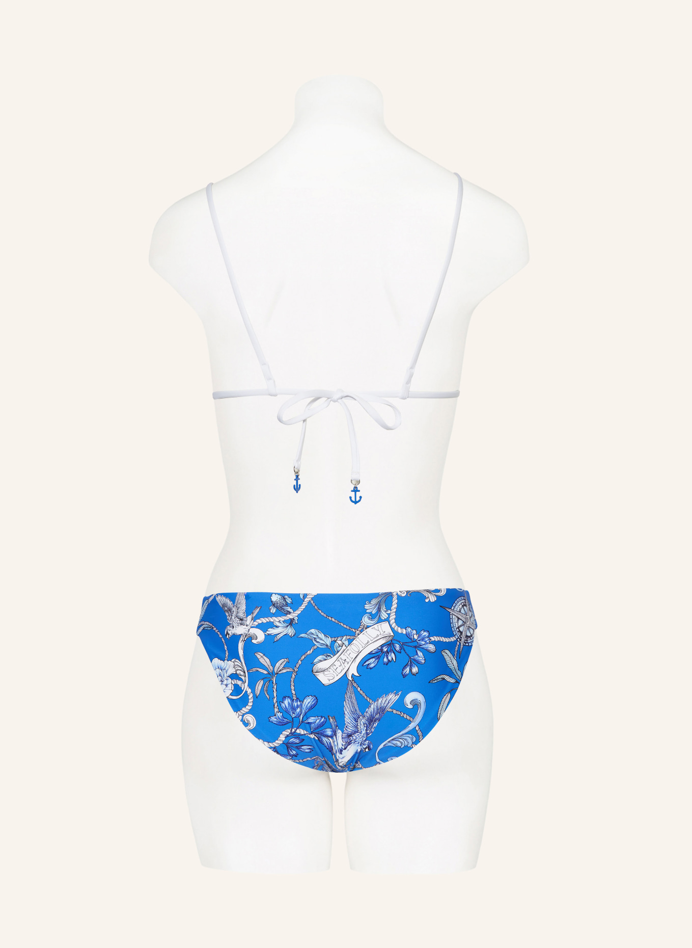 SEAFOLLY Triangel-Bikini-Top AHOY zum Wenden, Farbe: BLAU/ WEISS (Bild 3)