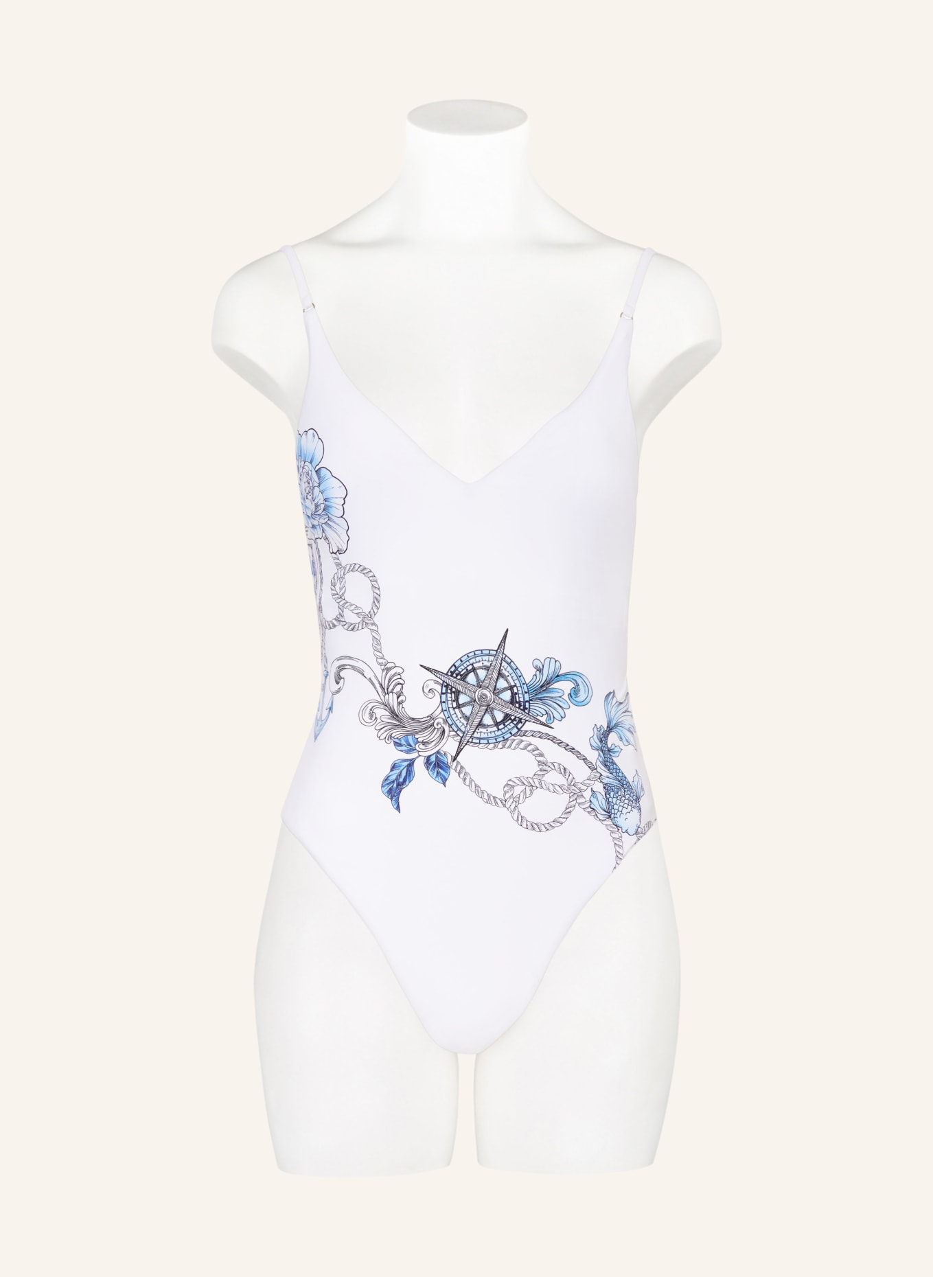 SEAFOLLY Swimsuit AHOY, Color: WHITE/ LIGHT BLUE (Image 2)