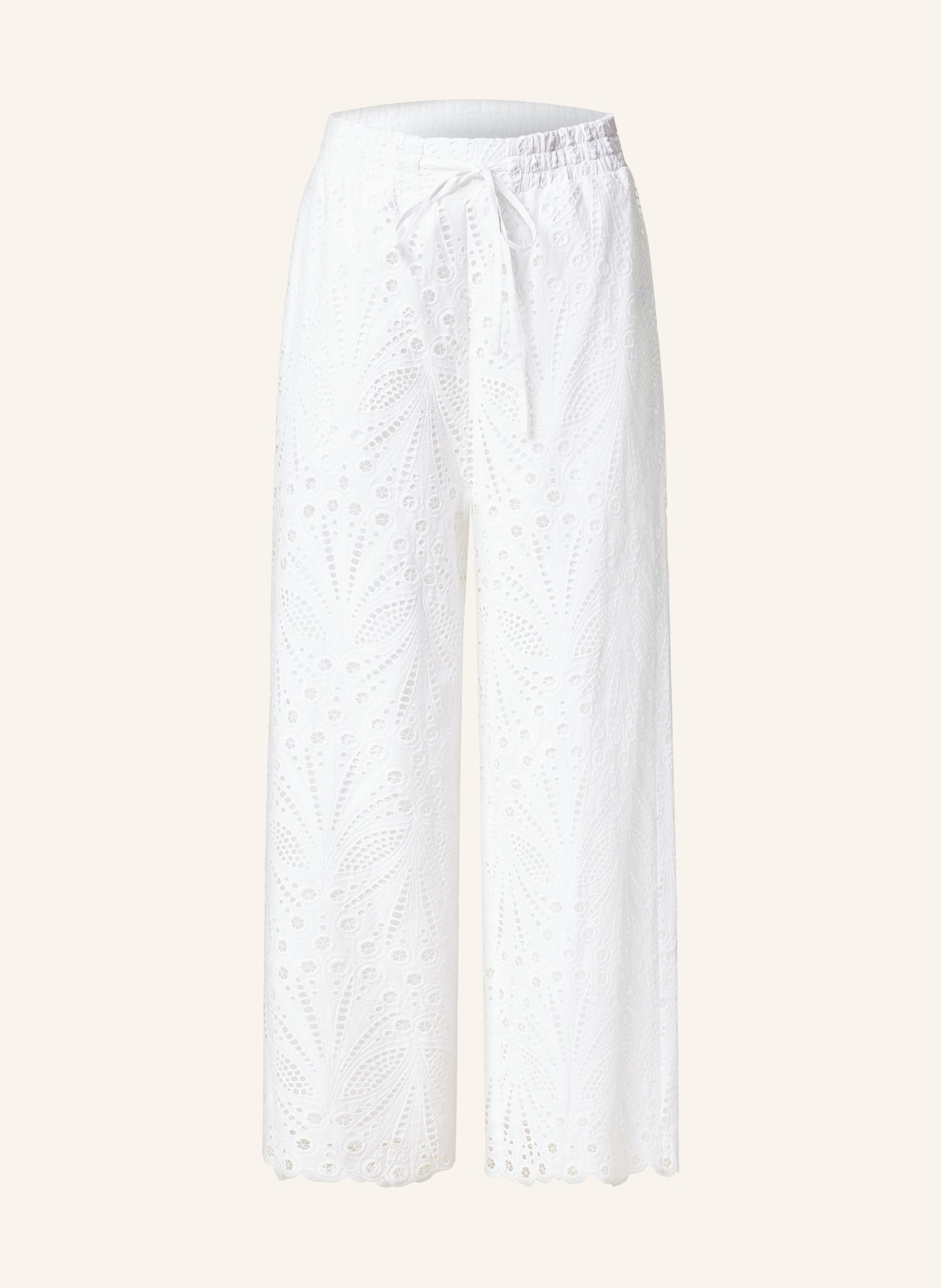 darling harbour Culottes made of broderie anglaise, Color: WHITE (Image 1)