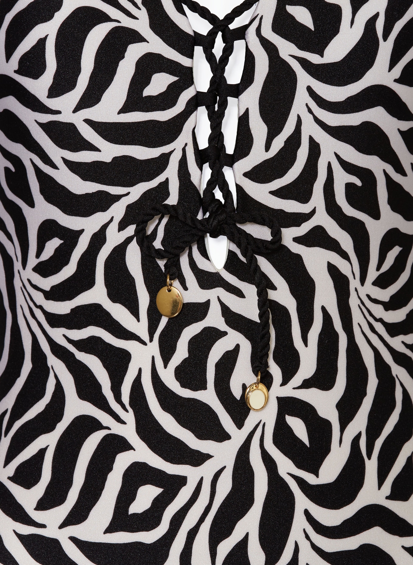 BANANA MOON COUTURE Swimsuit ZEBRAS NAPALI, Color: ECRU/ BLACK (Image 4)