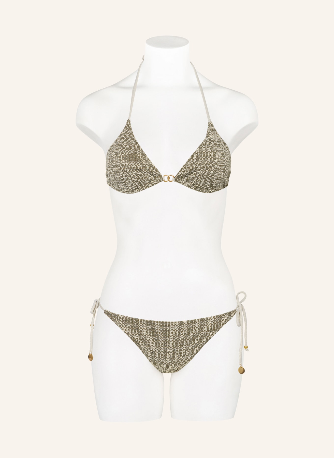 BANANA MOON COUTURE Triangel-Bikini-Top KANDARO JOTRAO, Farbe: KHAKI (Bild 2)