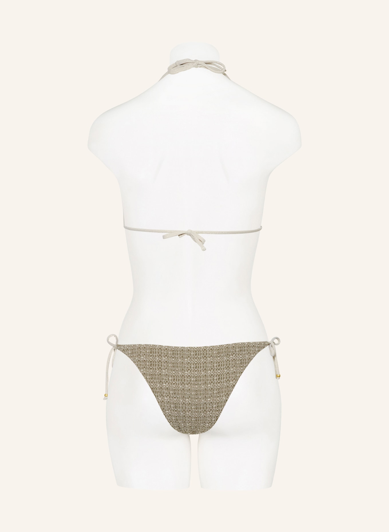BANANA MOON COUTURE Triangle bikini top KANDARO JOTRAO, Color: KHAKI (Image 3)