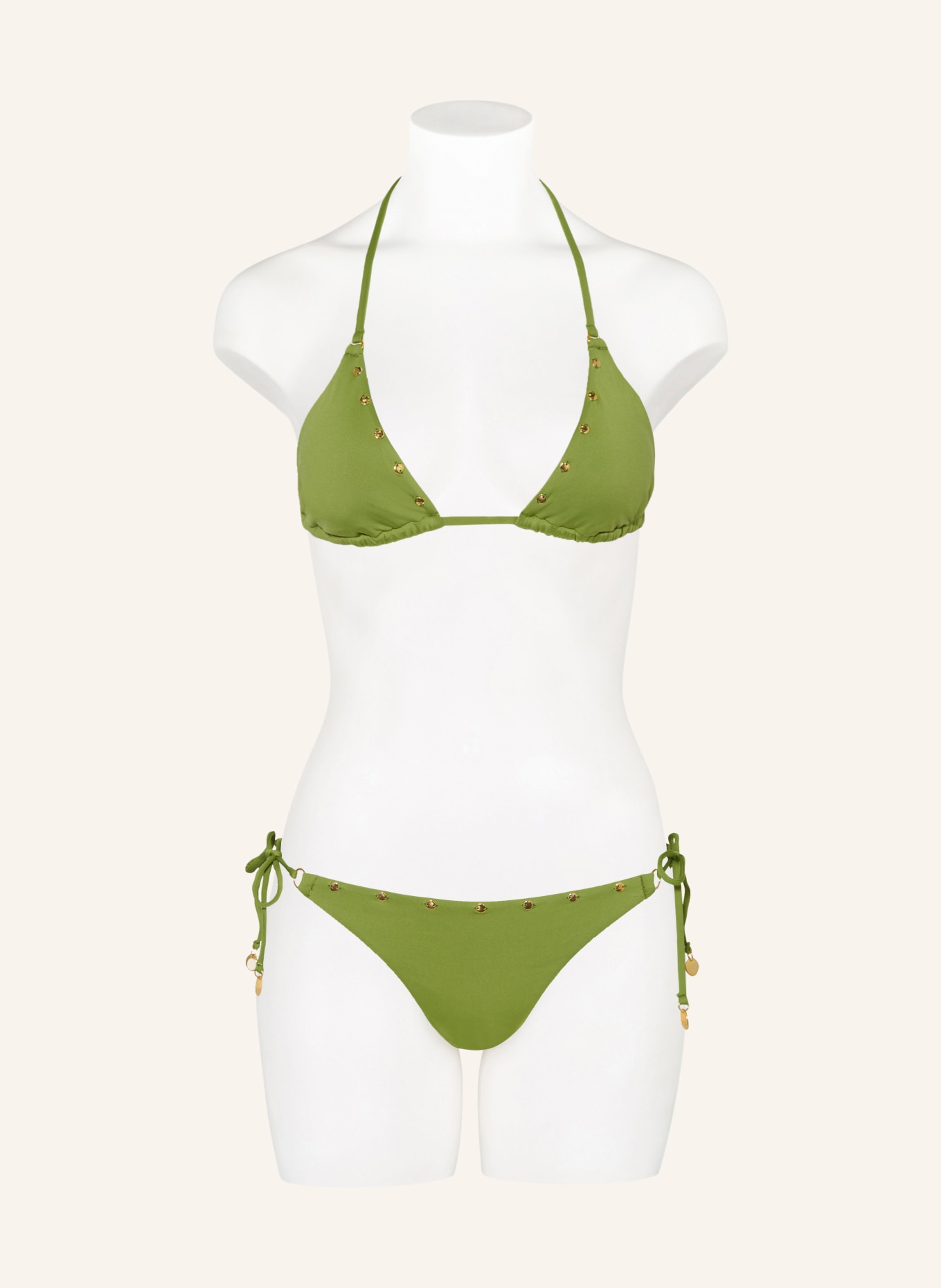 BANANA MOON COUTURE Triangle bikini bottoms ALTAMIRA PETREA, Color: GREEN (Image 2)
