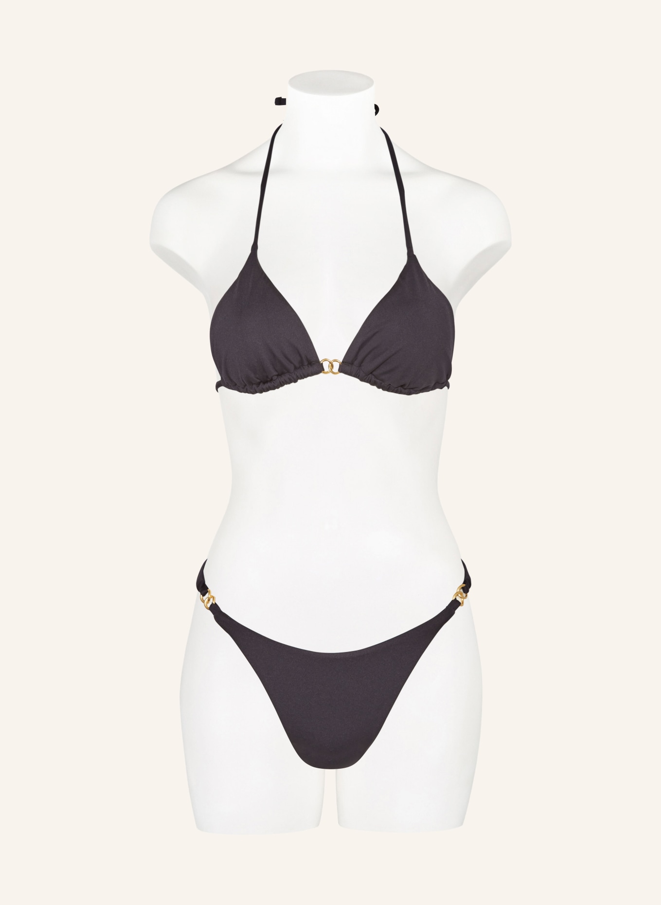 BANANA MOON COUTURE Triangle bikini top AYADA JOTRAO, Color: BLACK (Image 2)