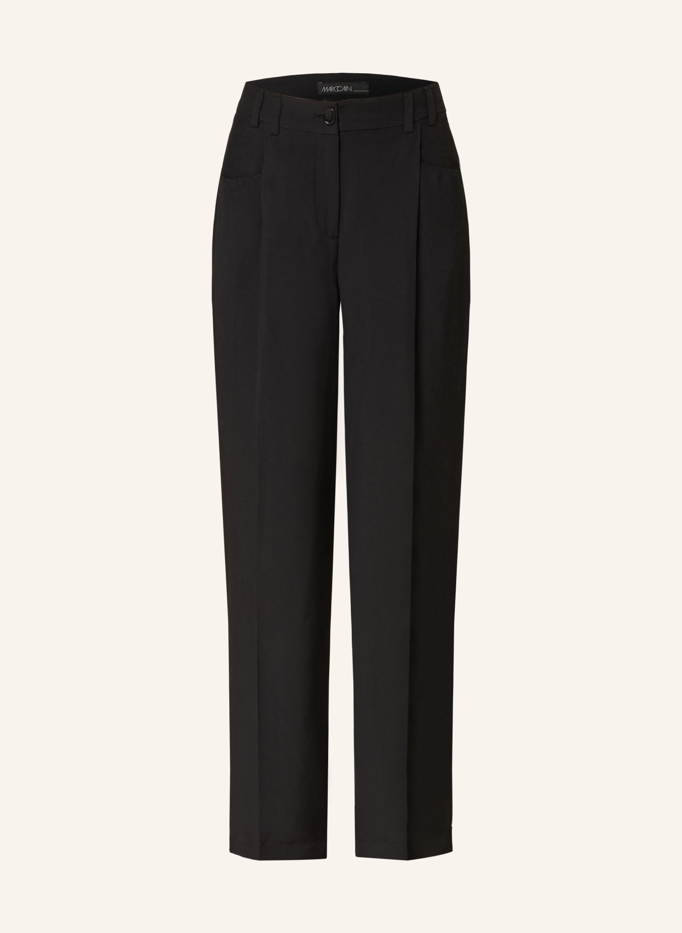 MARC CAIN Wide leg trousers, Color: BLACK (Image 1)