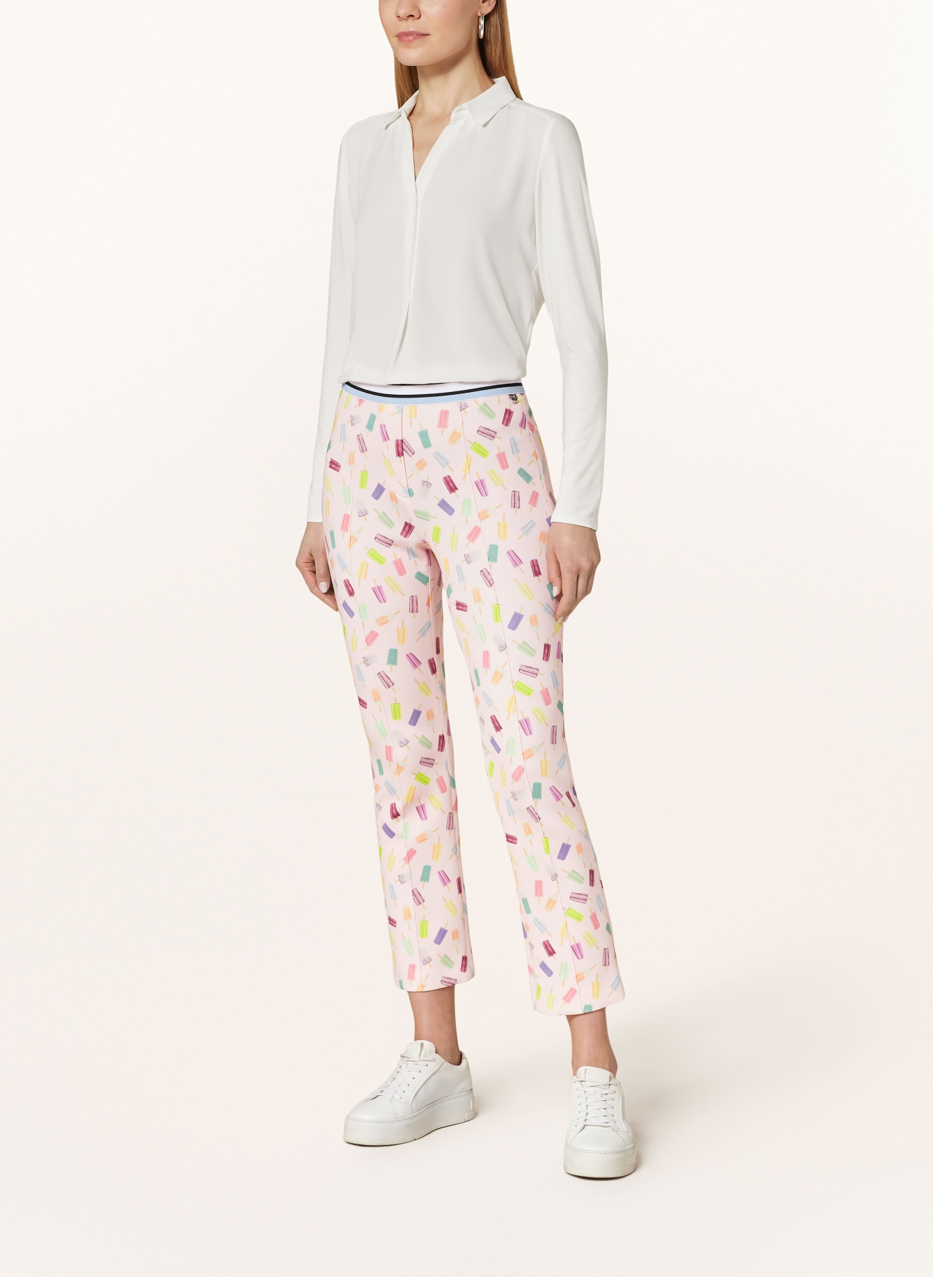 MARC CAIN 7/8 trousers FREDERICA, Color: PINK/ YELLOW/ PURPLE (Image 2)