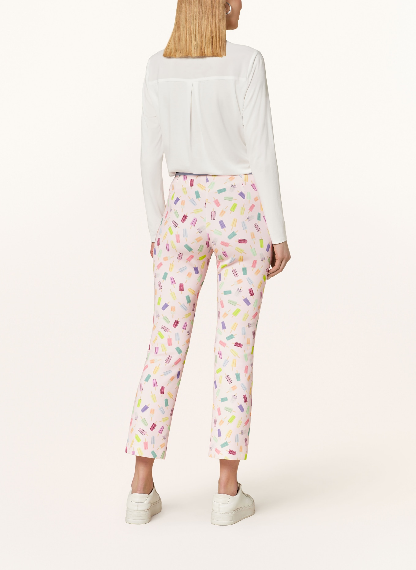 MARC CAIN 7/8 trousers FREDERICA, Color: PINK/ YELLOW/ PURPLE (Image 3)