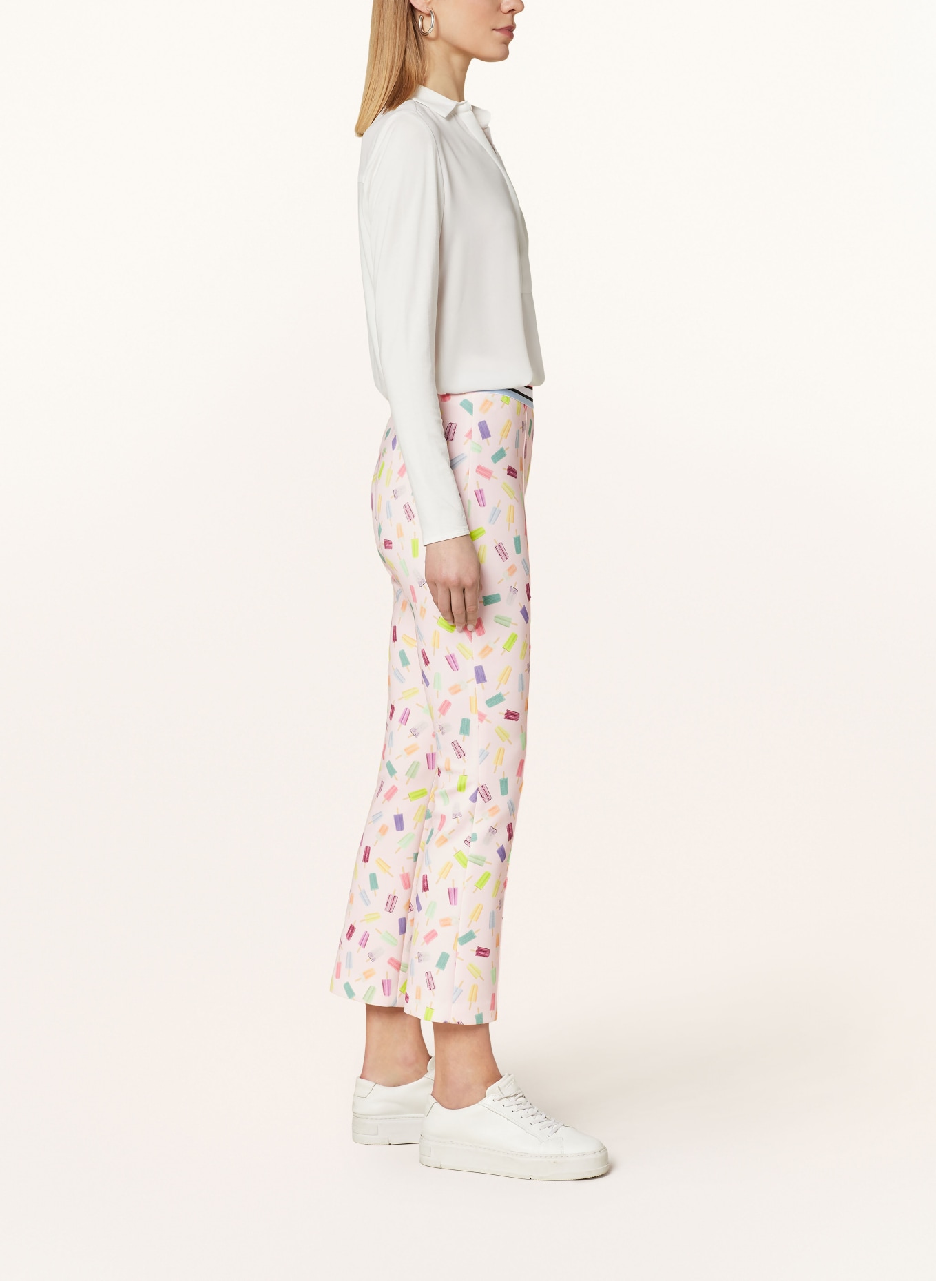 MARC CAIN 7/8 trousers FREDERICA, Color: PINK/ YELLOW/ PURPLE (Image 4)