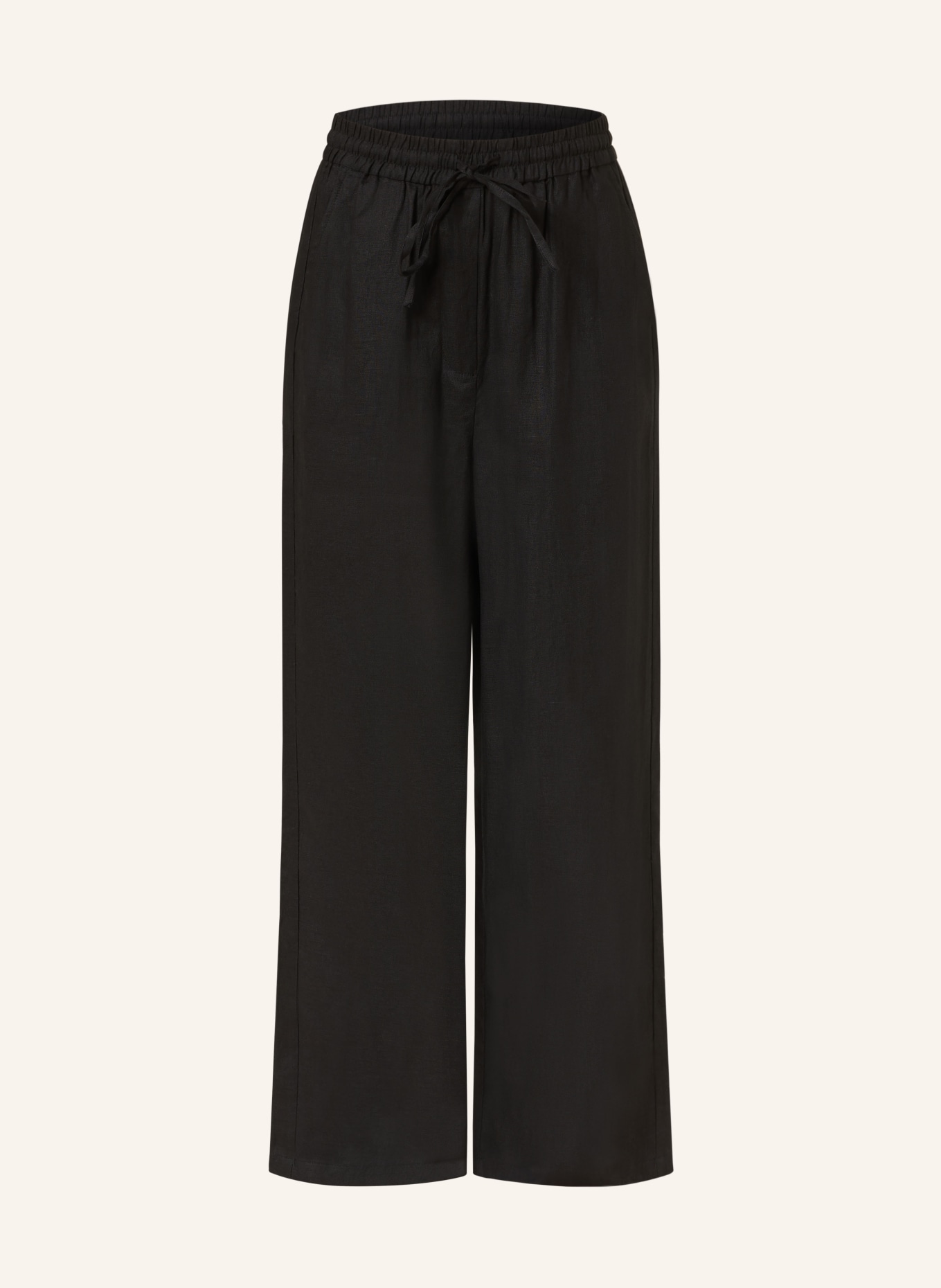 darling harbour Wide leg trousers made of linen, Color: SCHWARZ (Image 1)