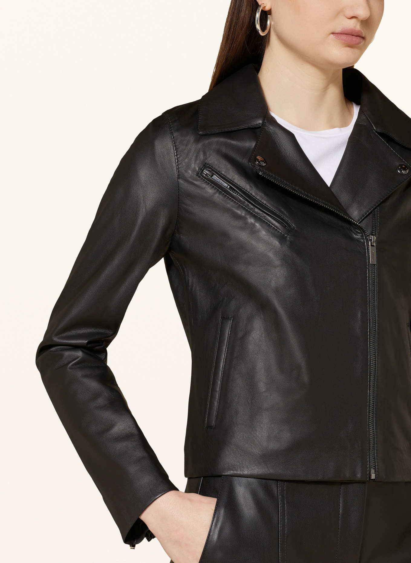 STUDIO AR Leather jacket RYLAN, Color: BLACK (Image 4)
