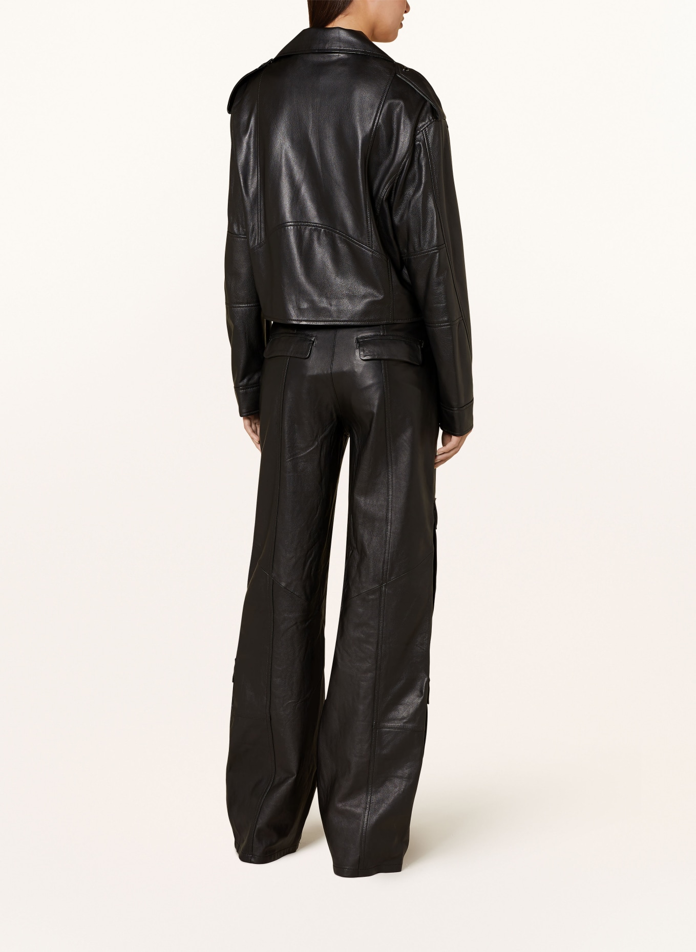 STUDIO AR Leather jacket SAVANNAH, Color: BLACK (Image 3)