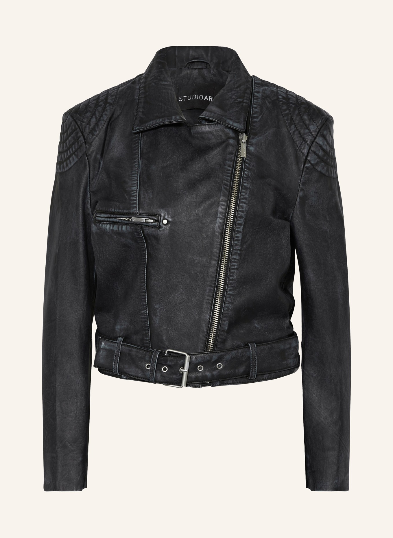 STUDIO AR Leather jacket BOLIVAR, Color: BLACK (Image 1)