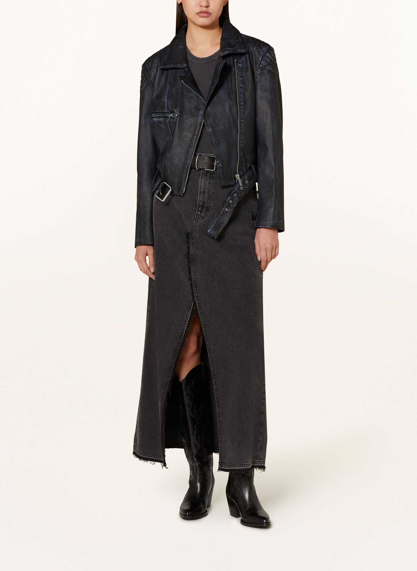 STUDIO AR Leather jacket BOLIVAR, Color: BLACK (Image 2)