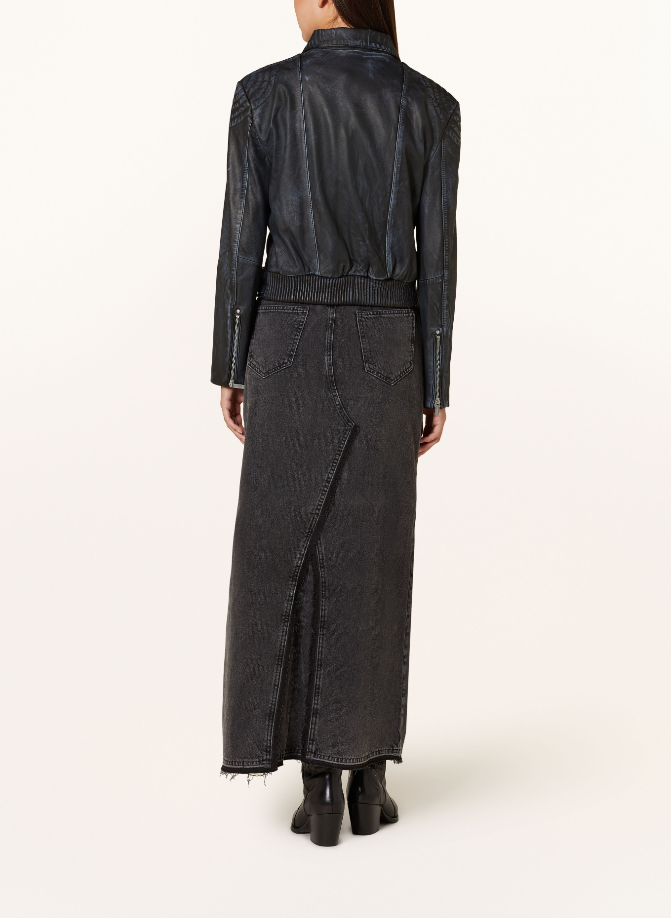 STUDIO AR Leather jacket BOLIVAR, Color: BLACK (Image 3)