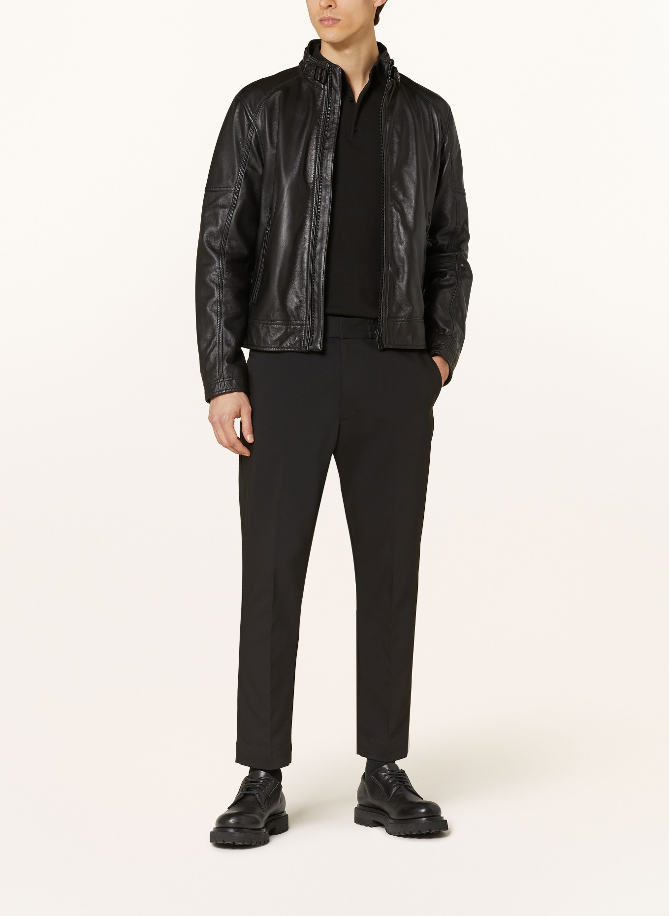 STRELLSON Leather jacket PRESTON, Color: BLACK (Image 2)