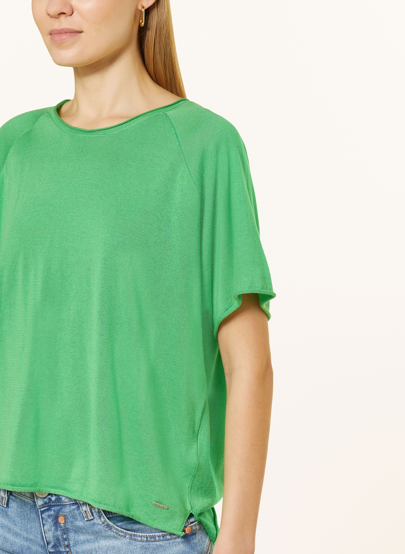 Herrlicher Knit shirt REA, Color: GREEN (Image 4)