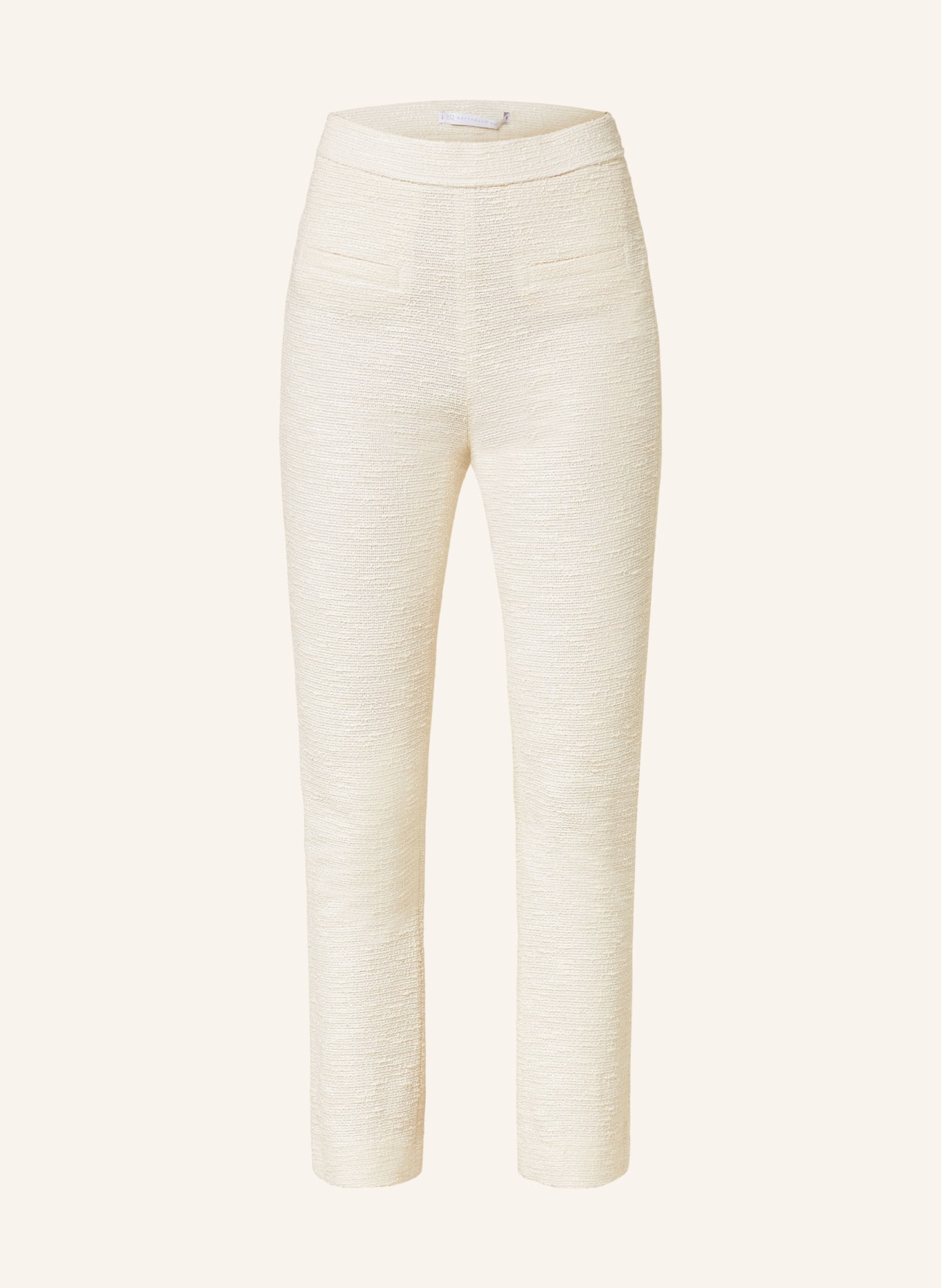 RAFFAELLO ROSSI Bouclé trousers MACY P, Color: CREAM (Image 1)