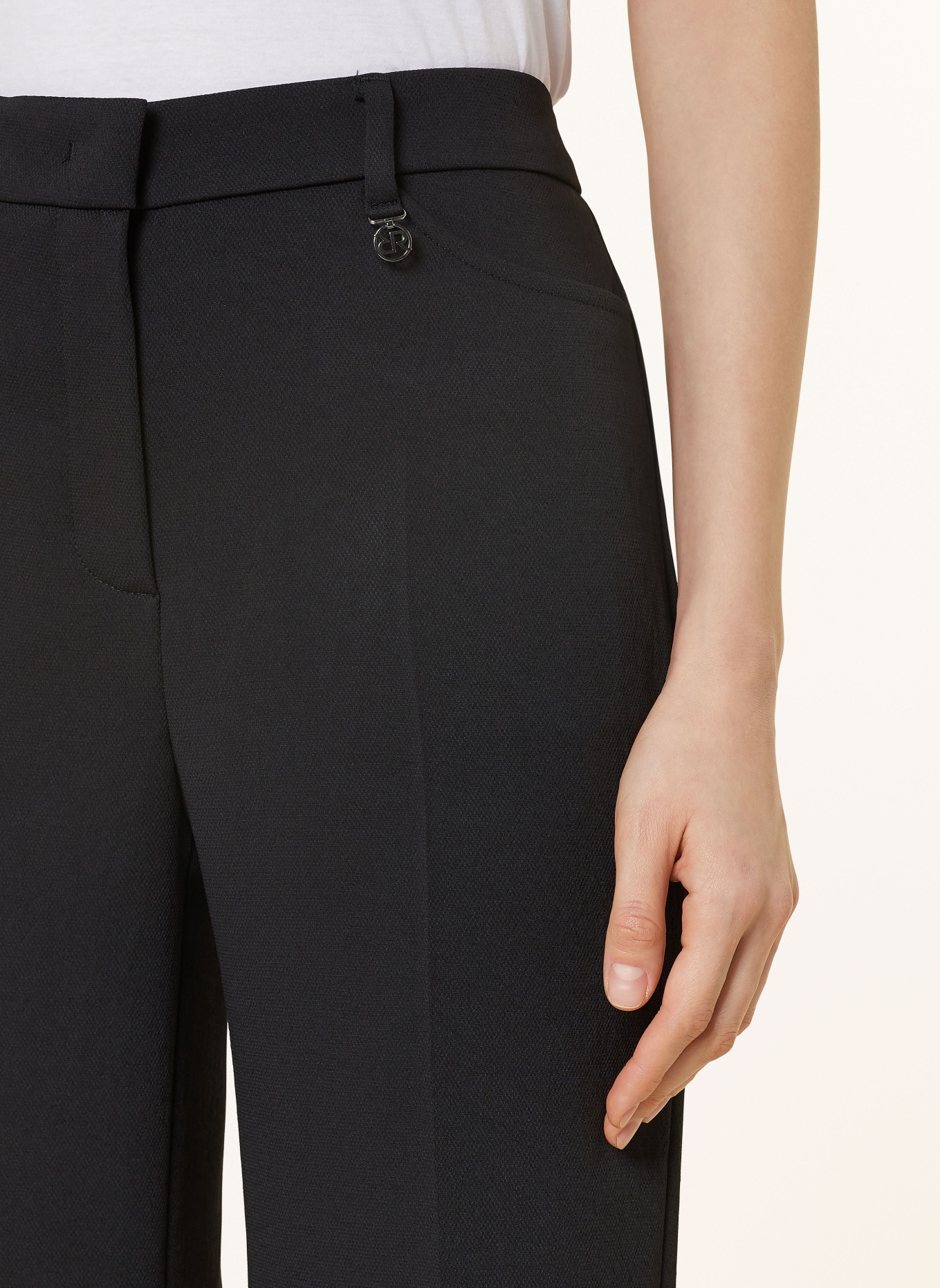 RAFFAELLO ROSSI Wide leg trousers MEDINA, Color: BLACK (Image 5)