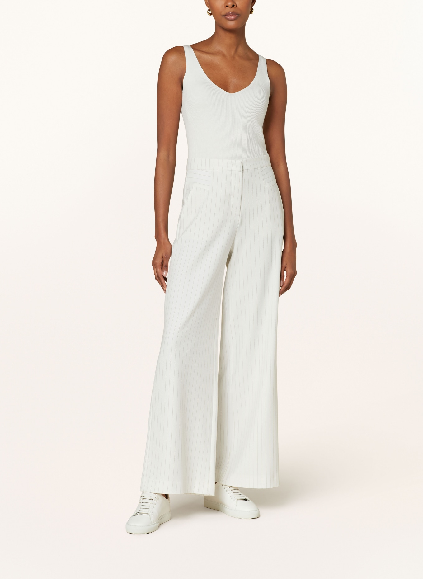 RAFFAELLO ROSSI Wide leg trousers XENIA, Color: WHITE (Image 2)