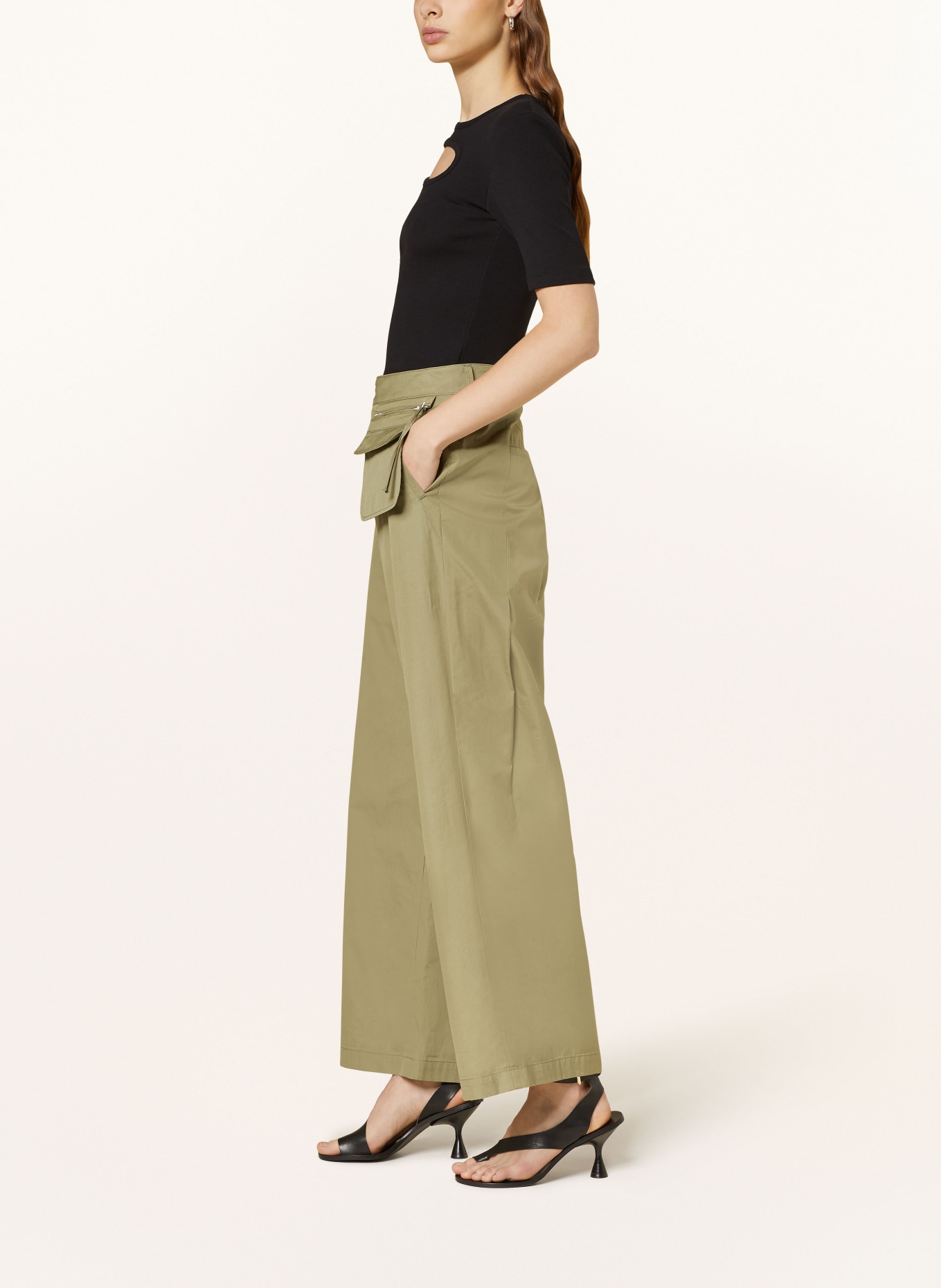 PNTS Trousers THE STRAIGHT, Color: OLIVE (Image 4)