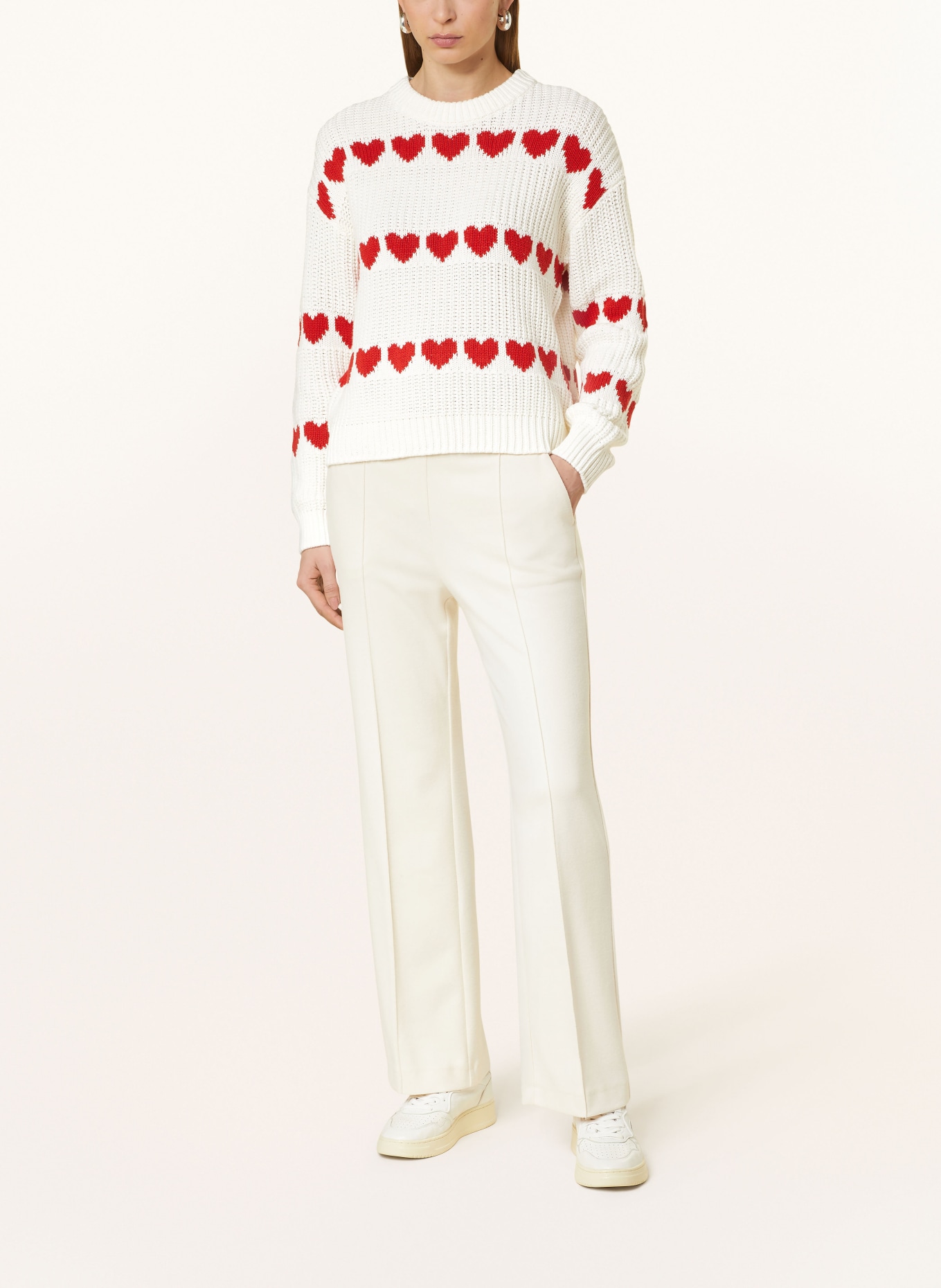 oui Sweater, Color: WHITE/ RED (Image 2)