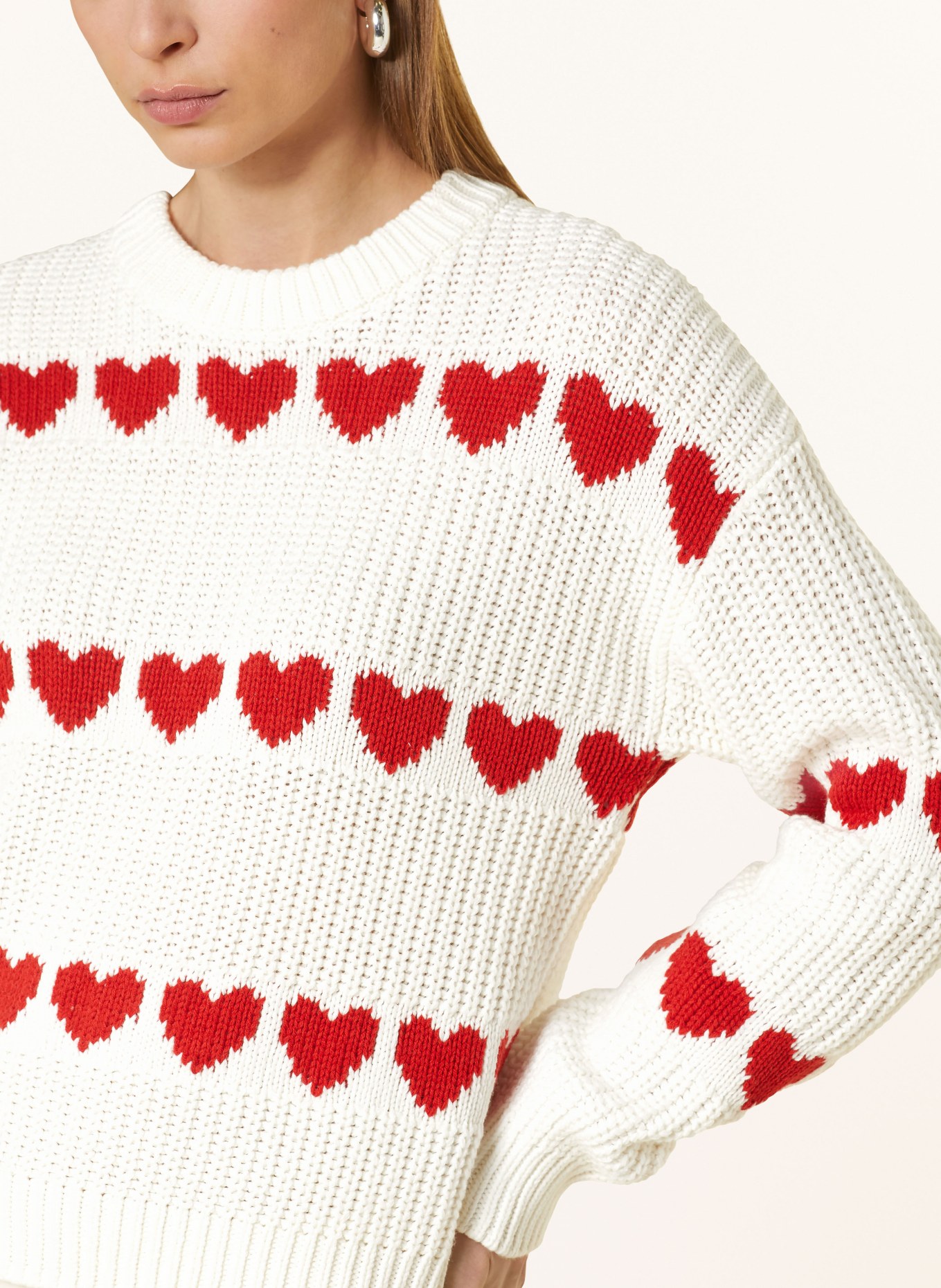 oui Sweater, Color: WHITE/ RED (Image 4)