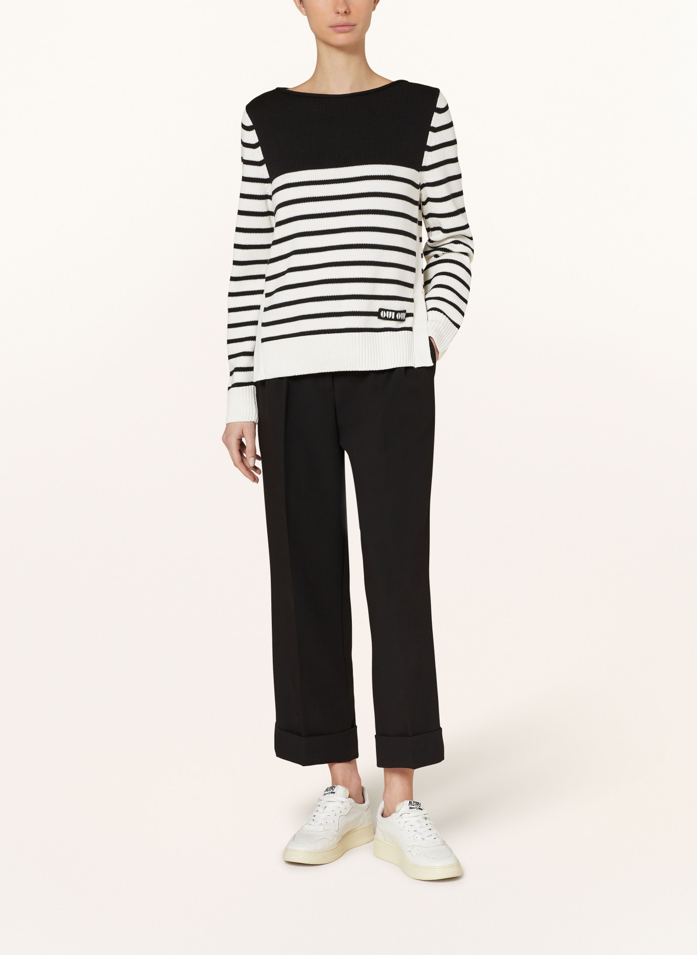 oui Sweater, Color: BLACK/ WHITE (Image 2)