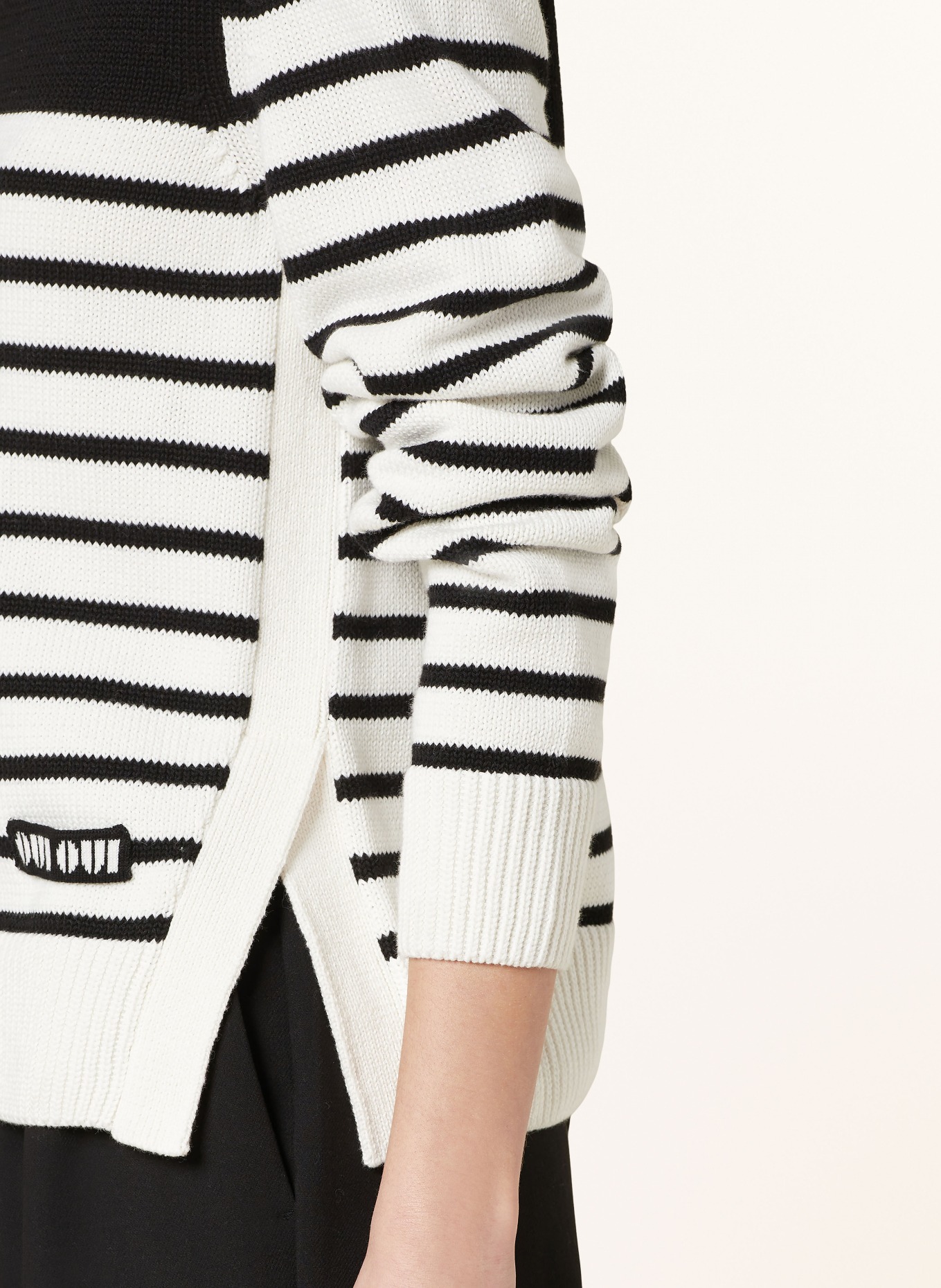 oui Sweater, Color: BLACK/ WHITE (Image 4)
