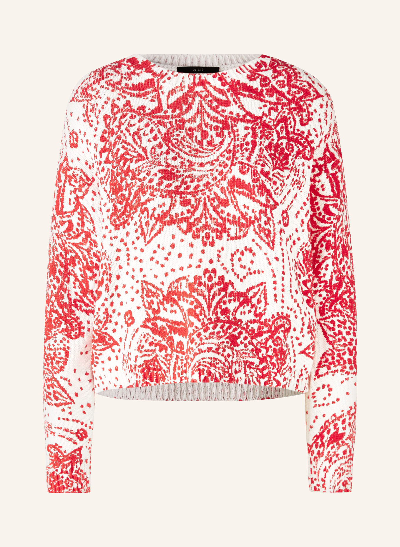 oui Sweater, Color: WHITE/ RED (Image 1)