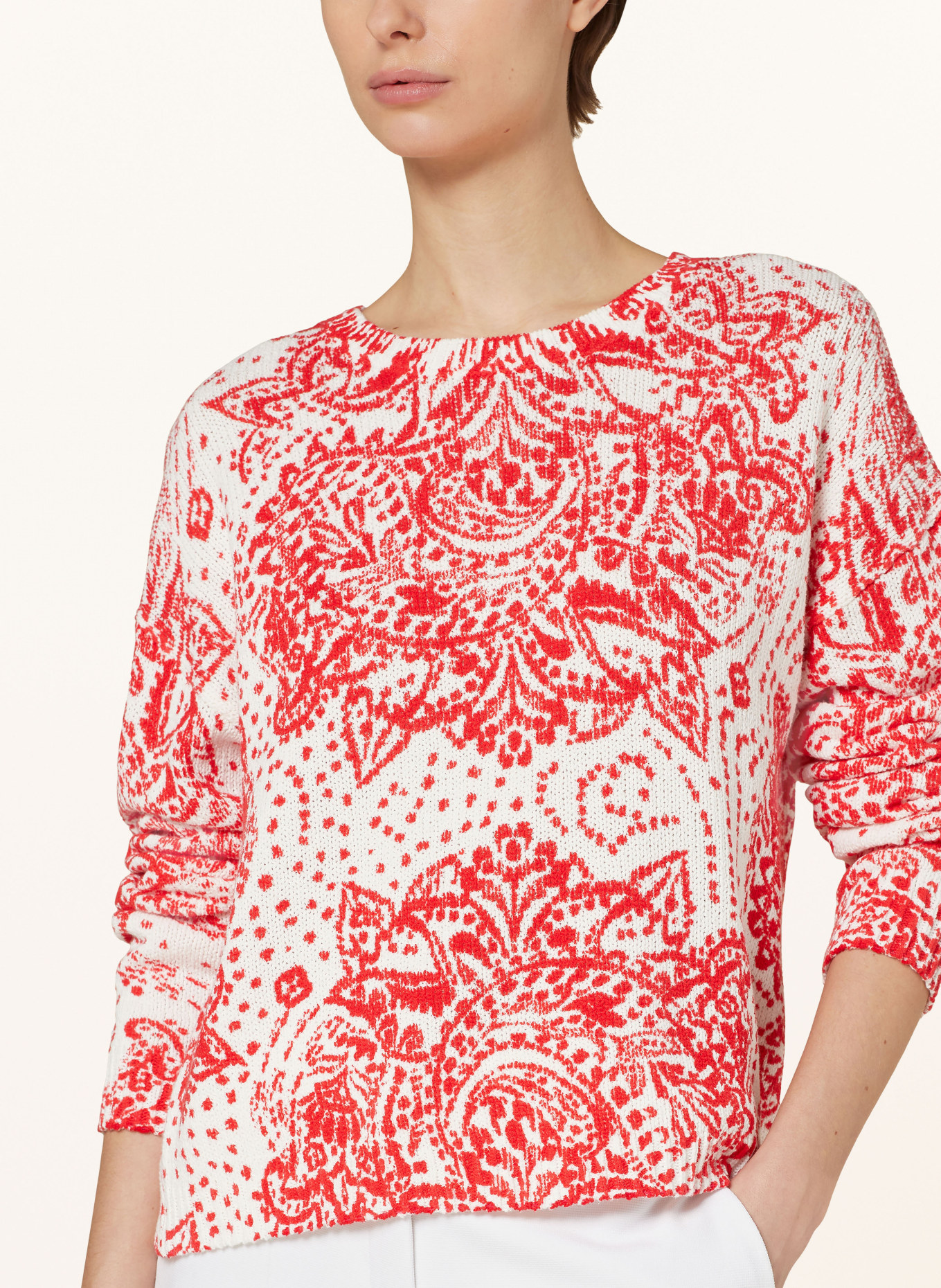 oui Sweater, Color: WHITE/ RED (Image 4)