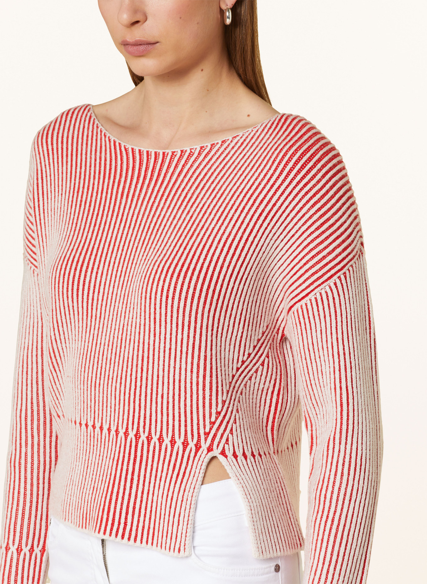 oui Sweater, Color: RED/ WHITE (Image 4)