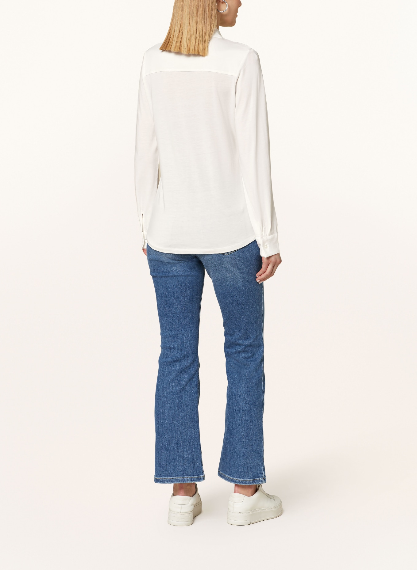 oui Shirt blouse made of jersey, Color: WHITE (Image 3)