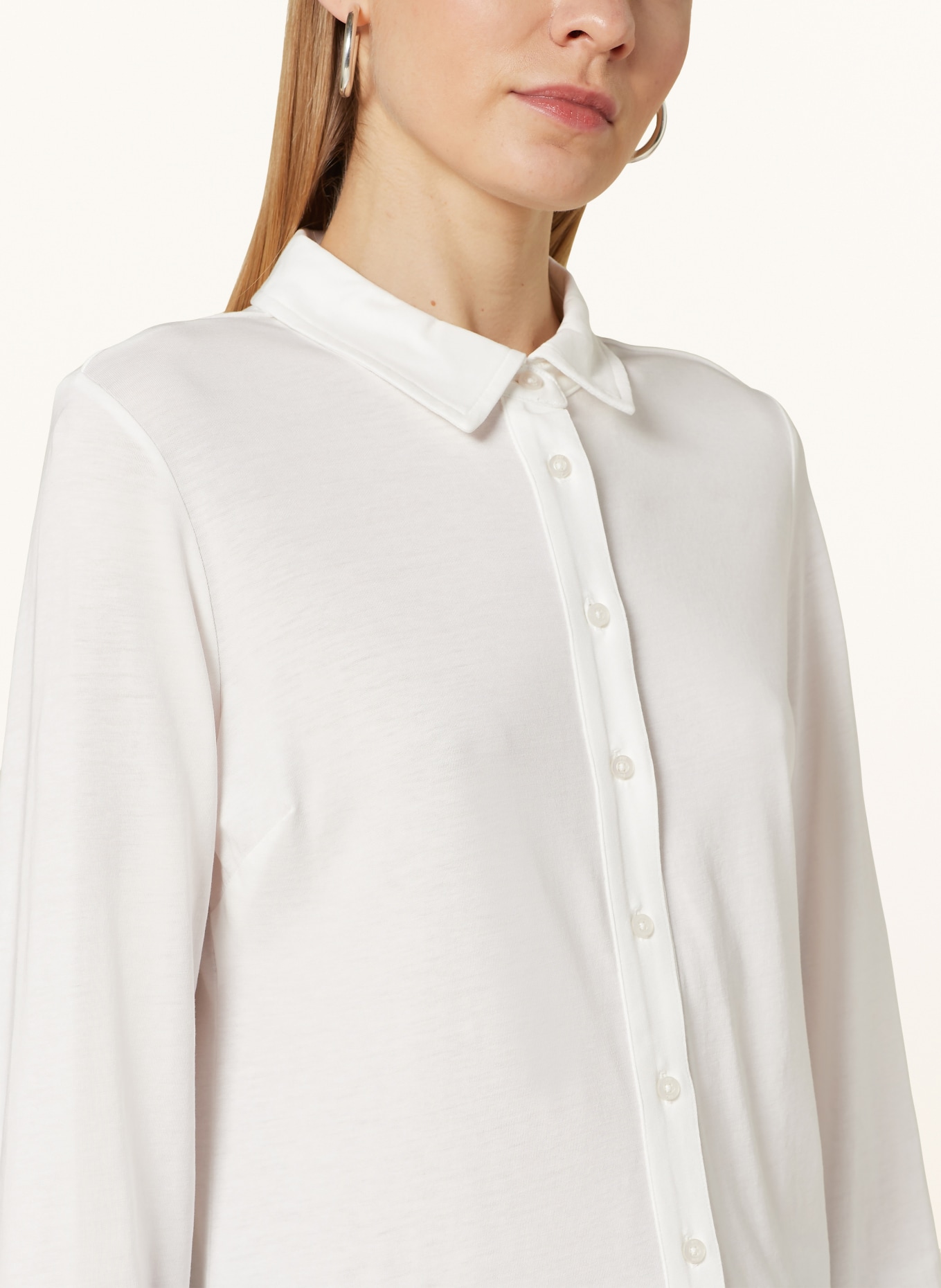 oui Shirt blouse made of jersey, Color: WHITE (Image 4)