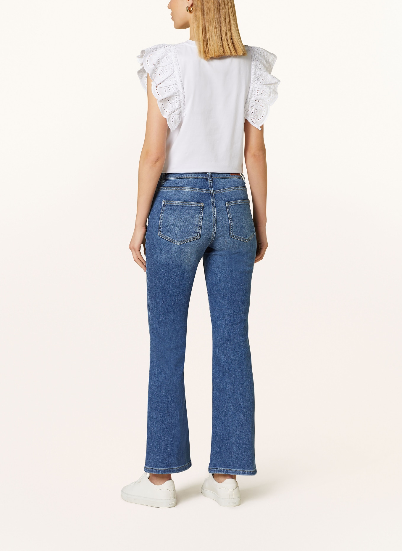 oui Flared Jeans, Farbe: 5500 DARKBLUE DENIM (Bild 3)