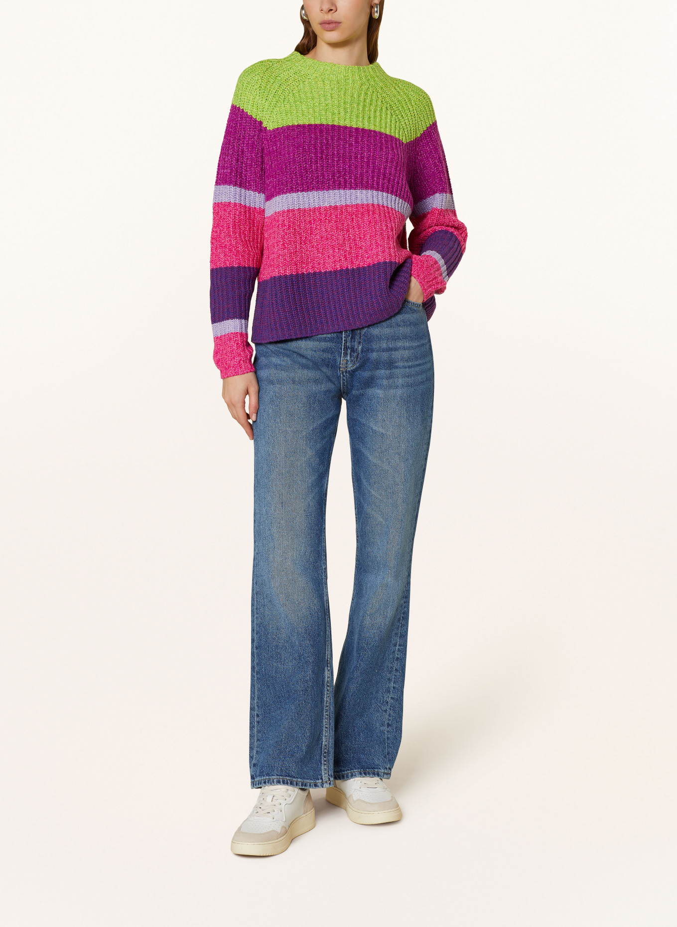 oui Sweater, Color: PURPLE/ PINK/ LIGHT GREEN (Image 2)