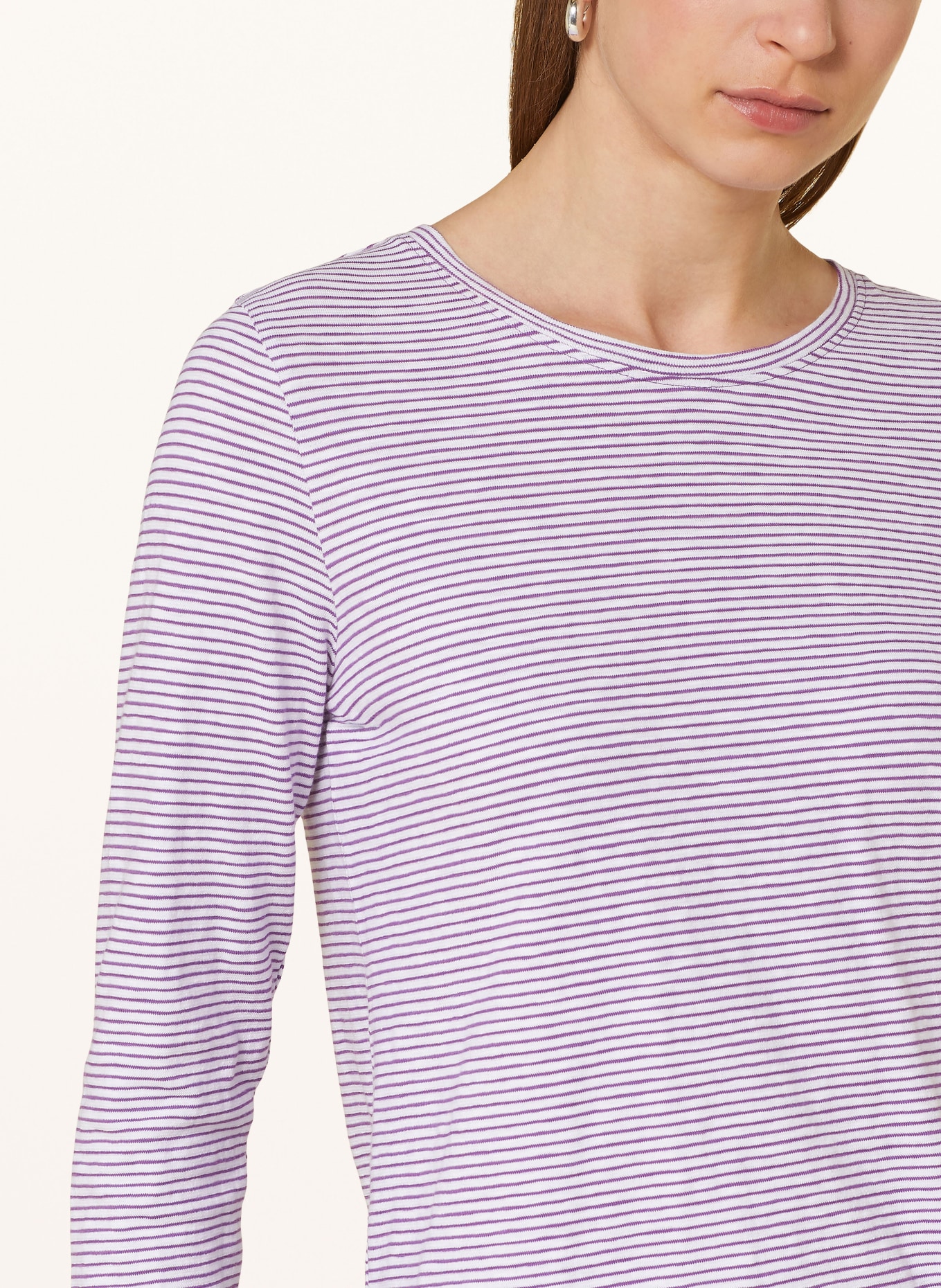 oui Long sleeve shirt, Color: PURPLE/ WHITE (Image 4)