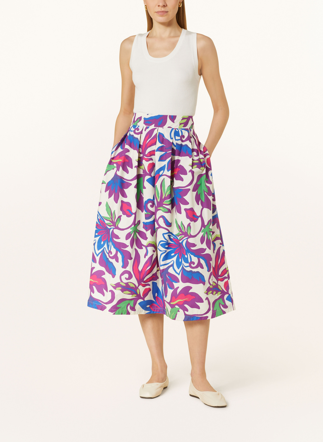 oui Skirt, Color: WHITE/ PURPLE/ GREEN (Image 2)