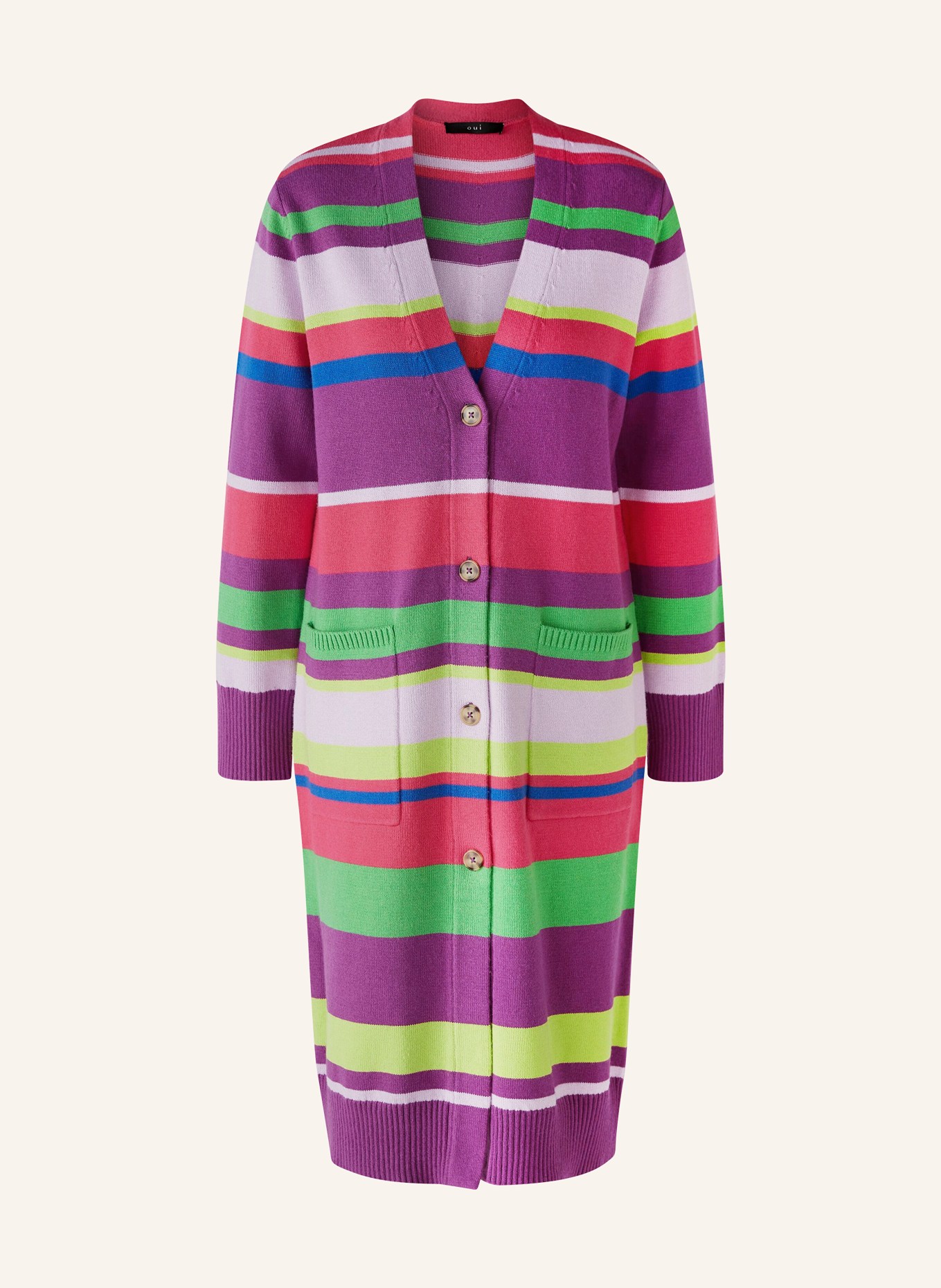 oui Knit coat, Color: PURPLE/ PINK/ GREEN (Image 1)