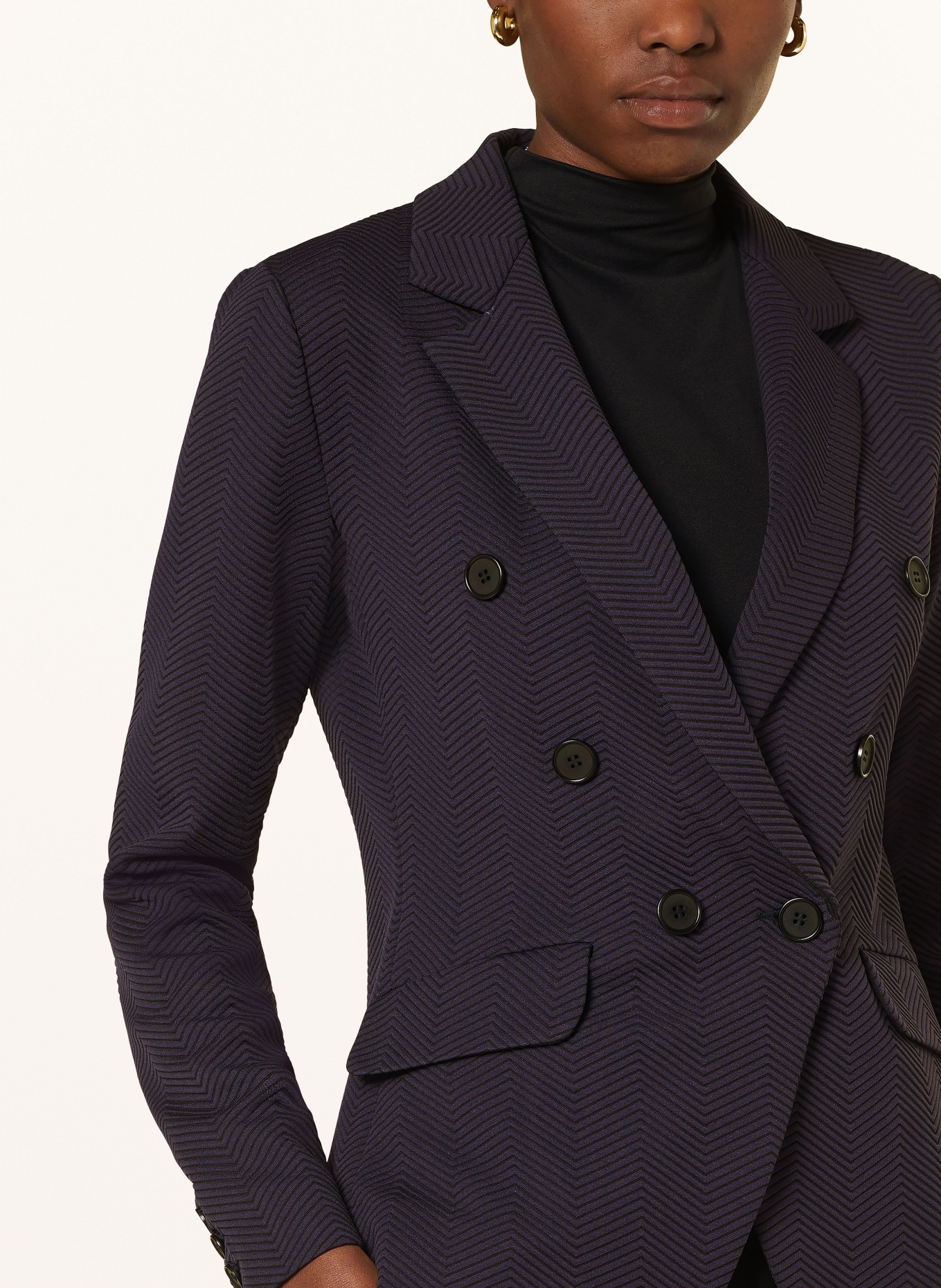EMPORIO ARMANI Jersey blazer, Color: DARK PURPLE (Image 4)