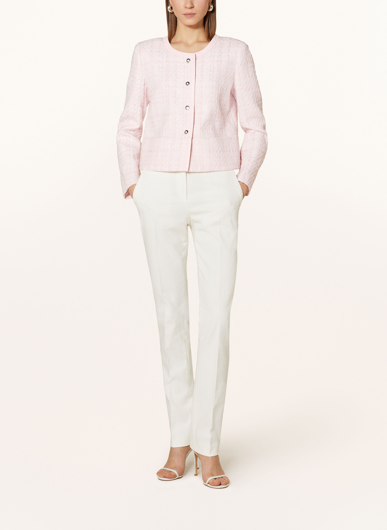 EMPORIO ARMANI Tweed blazer, Color: LIGHT PINK (Image 2)