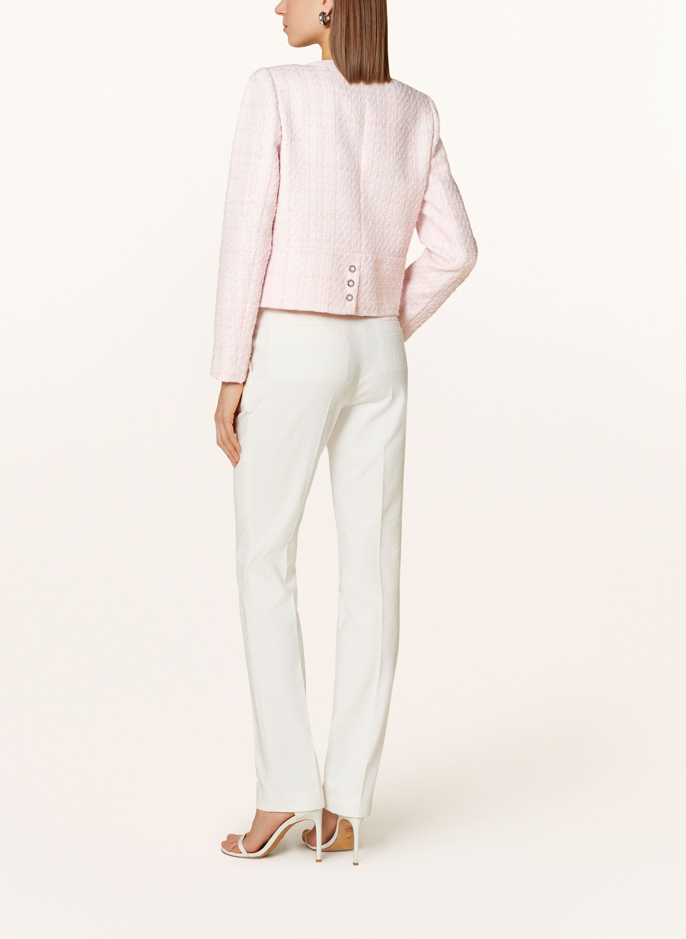 EMPORIO ARMANI Tweed blazer, Color: LIGHT PINK (Image 3)