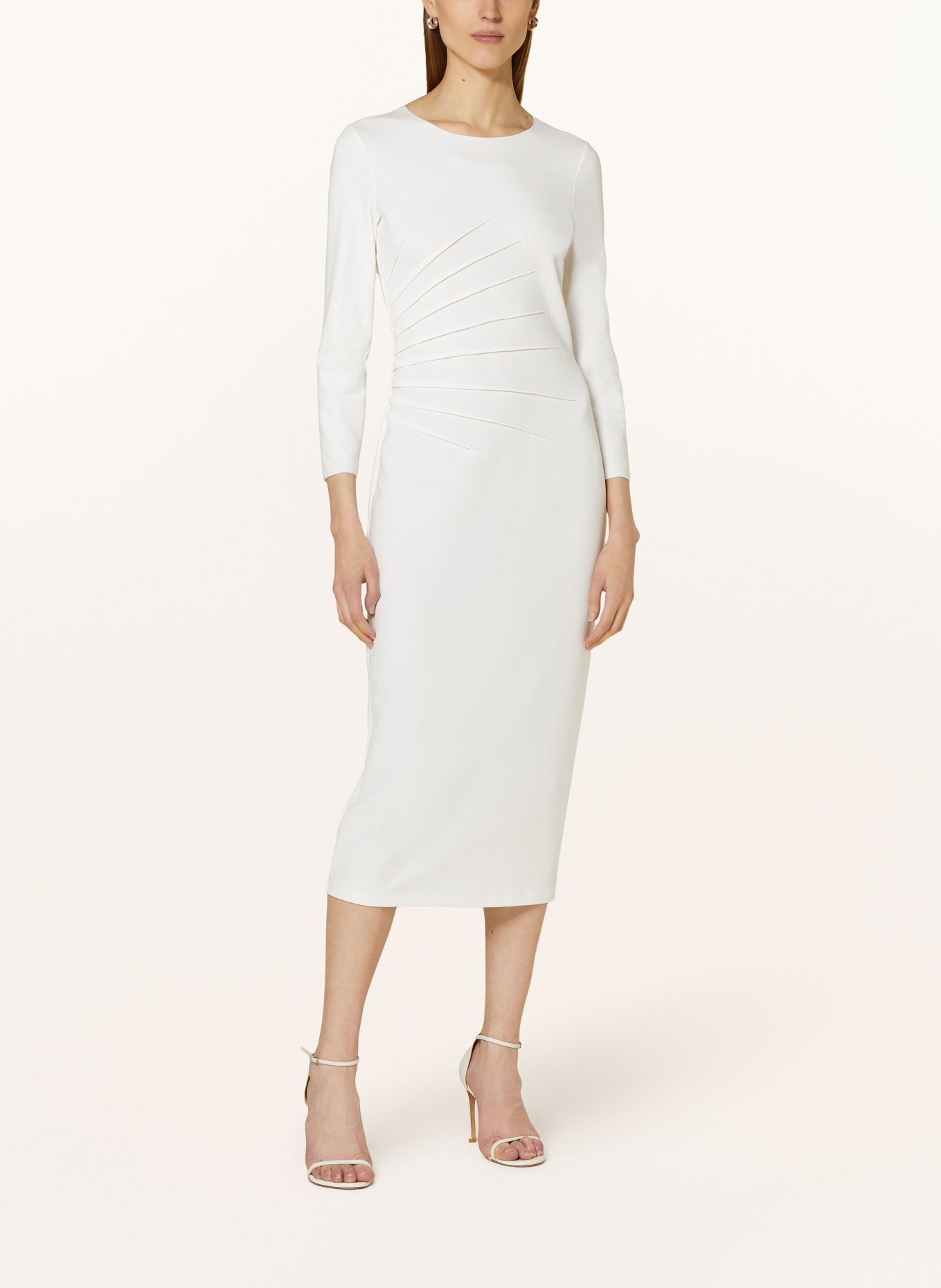 EMPORIO ARMANI Sheath dress in jersey, Color: WHITE (Image 2)