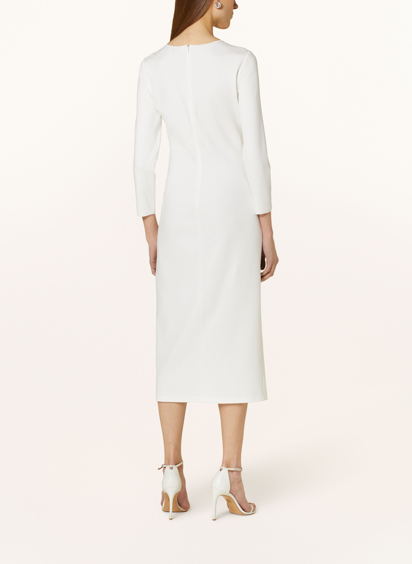EMPORIO ARMANI Sheath dress in jersey, Color: WHITE (Image 3)