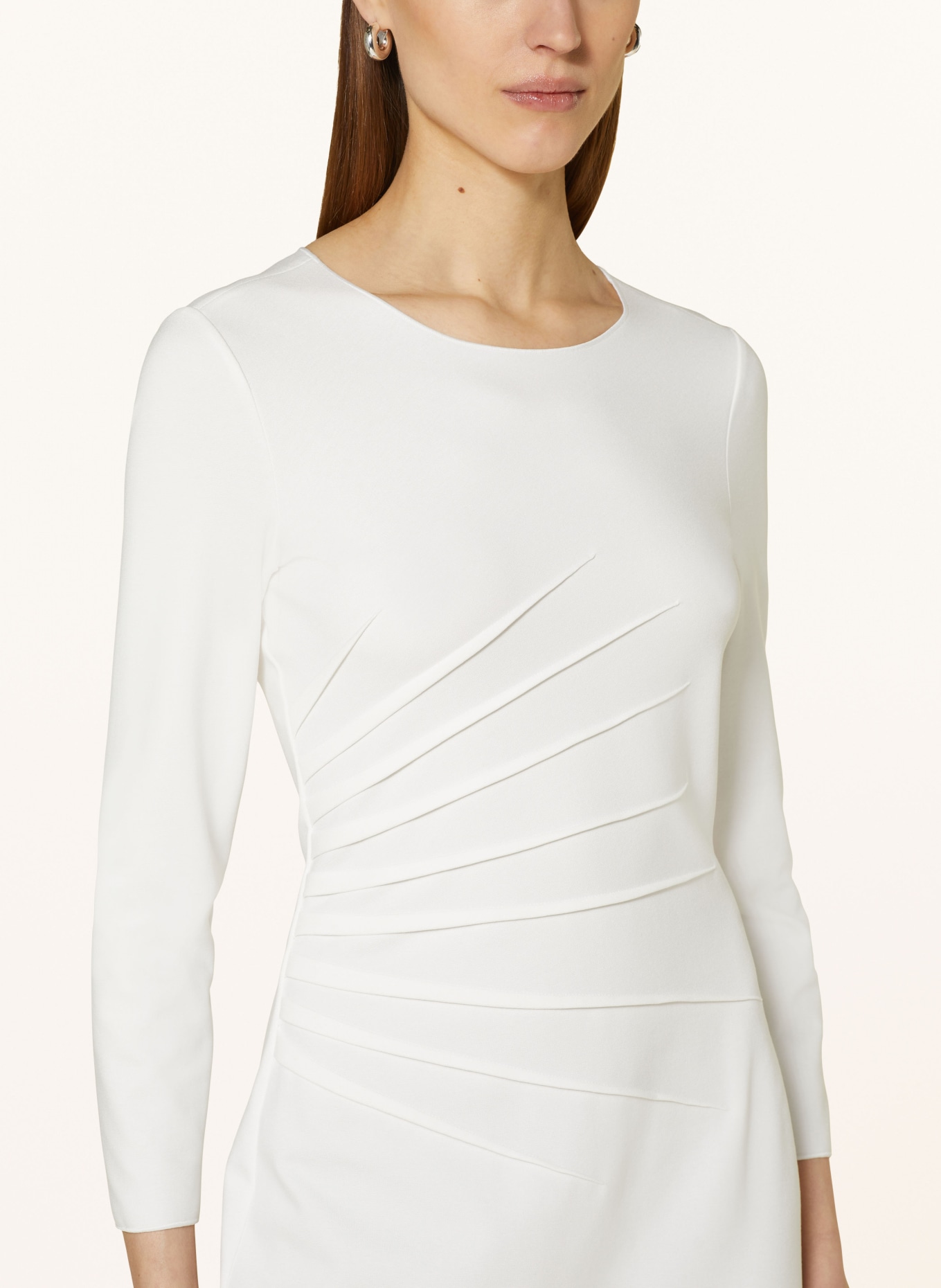 EMPORIO ARMANI Sheath dress in jersey, Color: WHITE (Image 4)